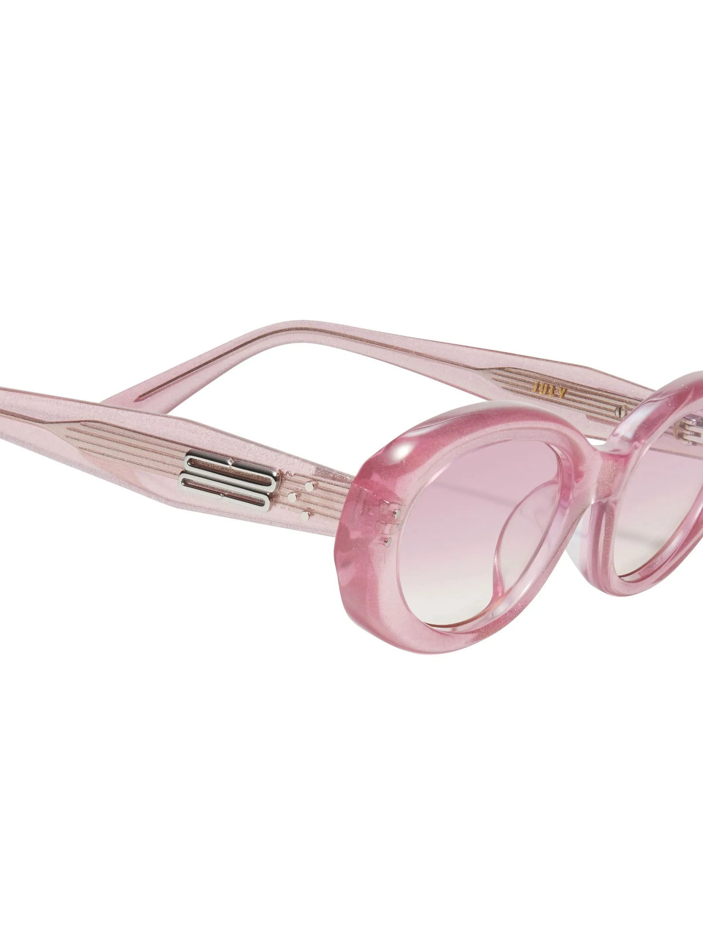 transparent-oval-frame sunglasses