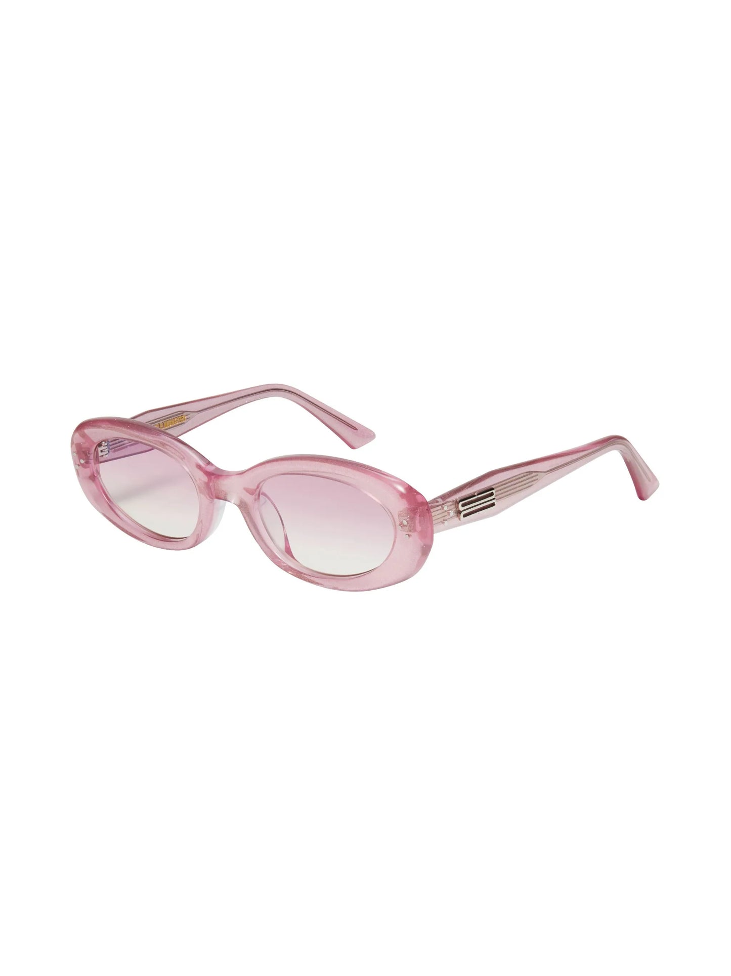 transparent-oval-frame sunglasses