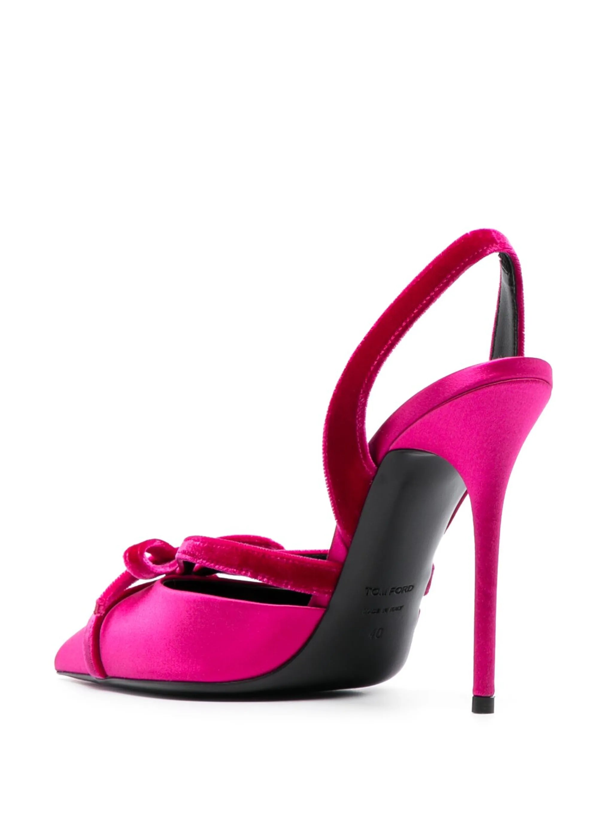 105mm slingback satin pumps