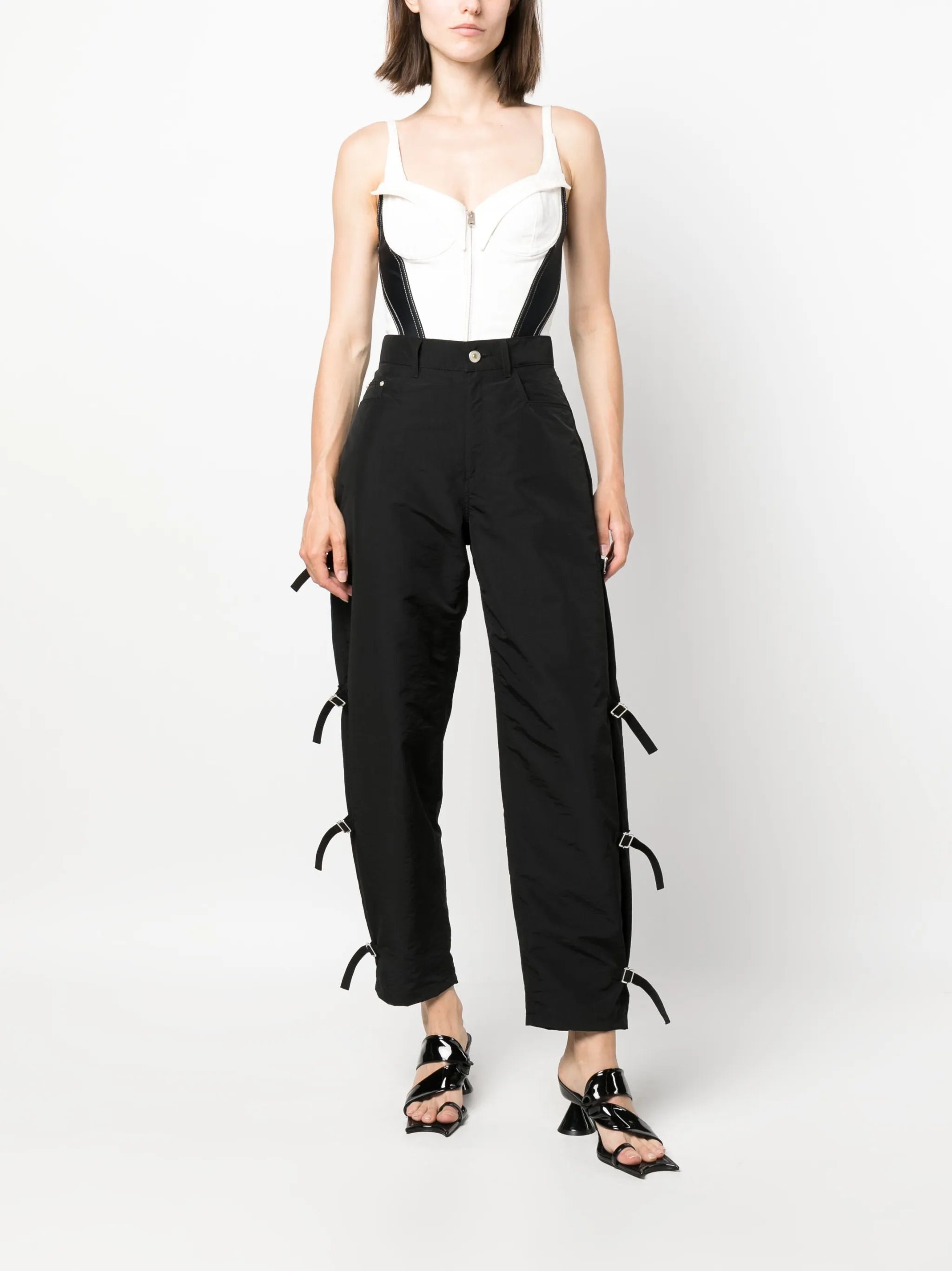 denim bustier bodysuit