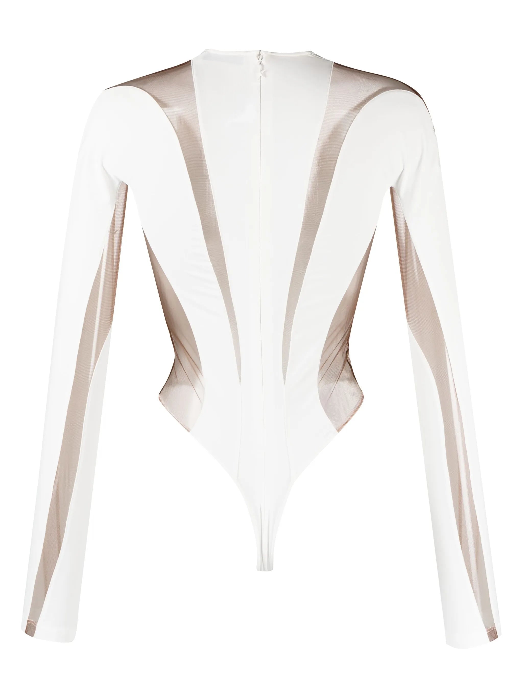 Illusion sheer-details bodysuit