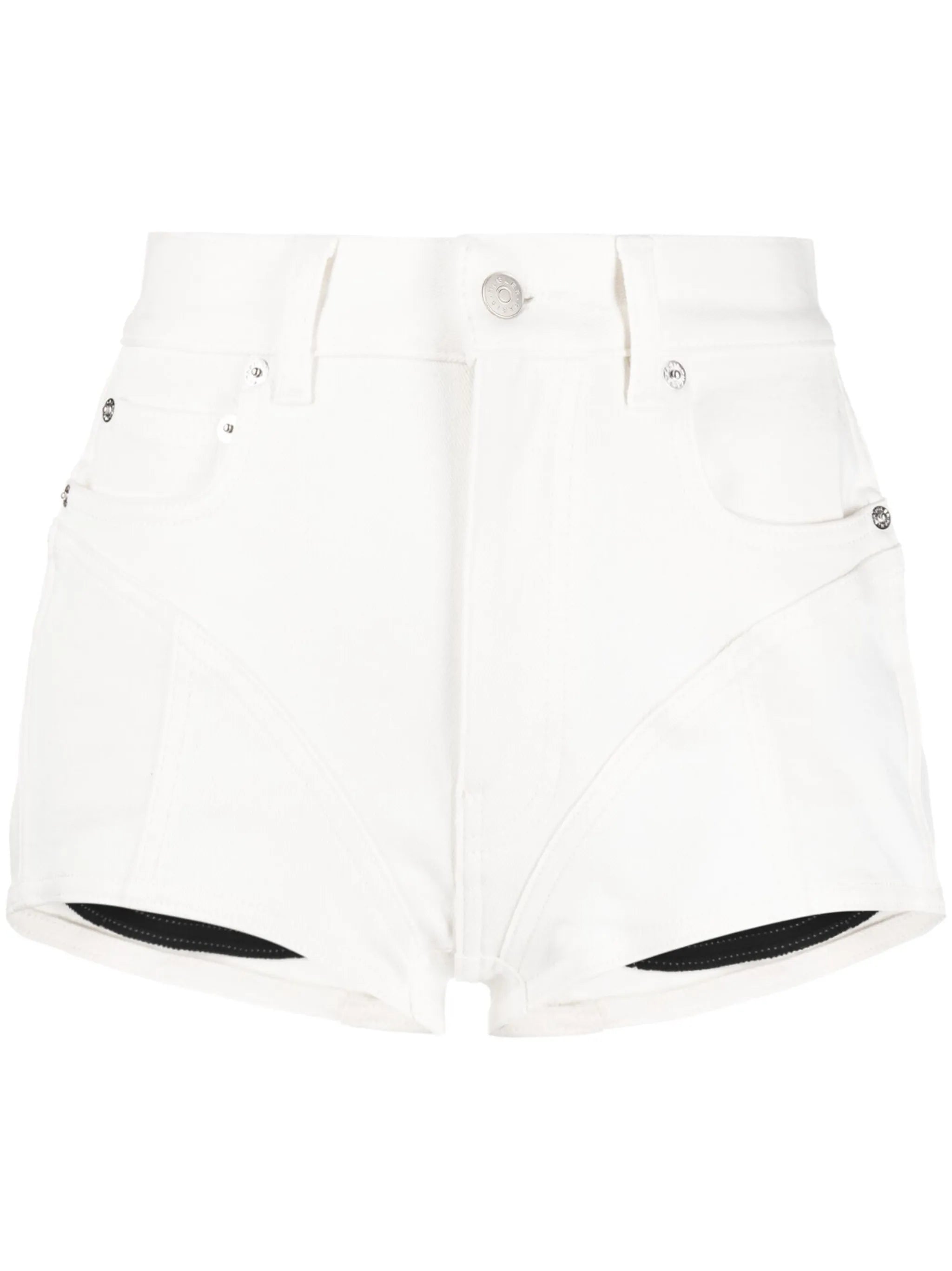 Spiral denim shorts