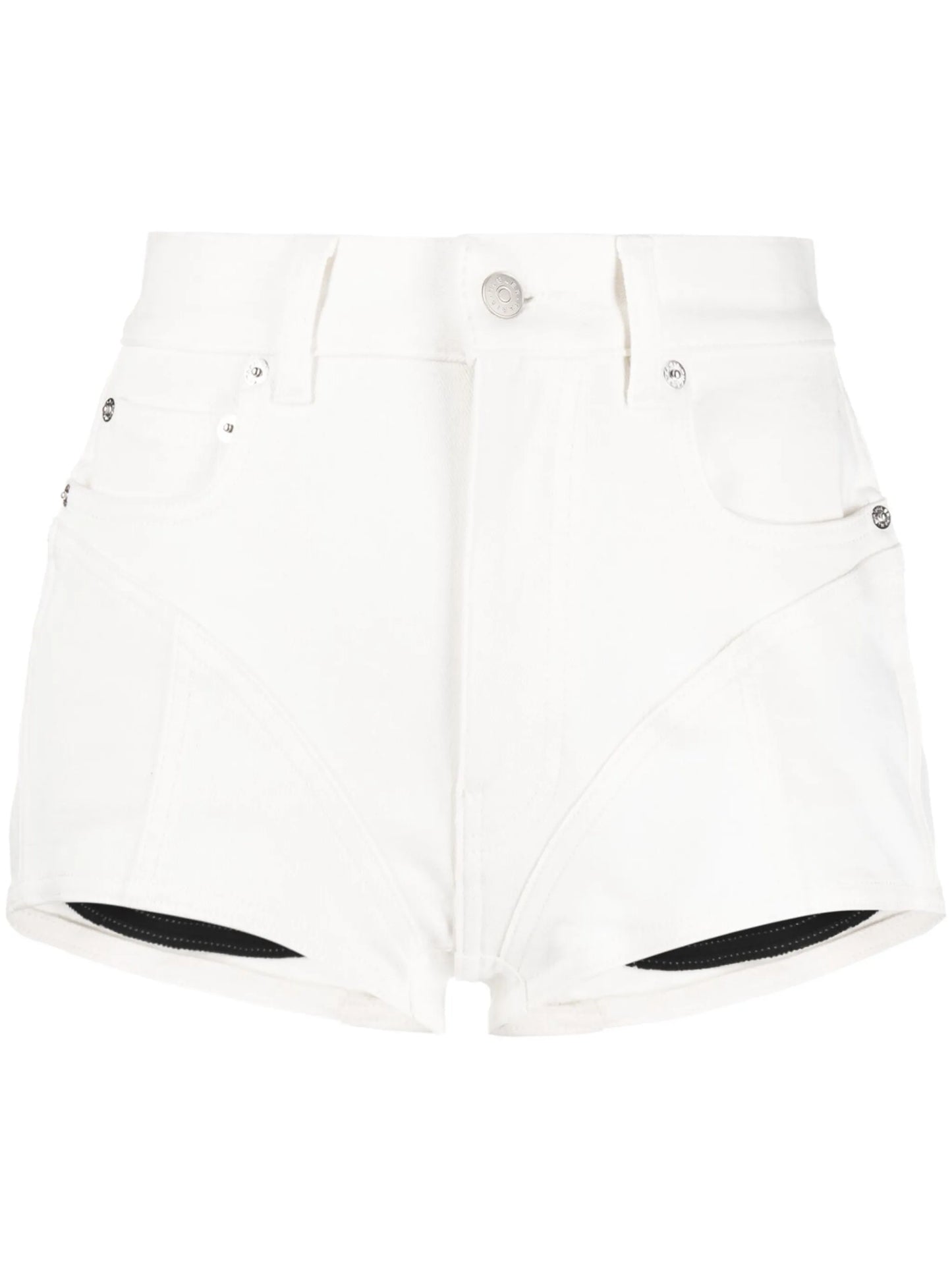 Spiral denim shorts