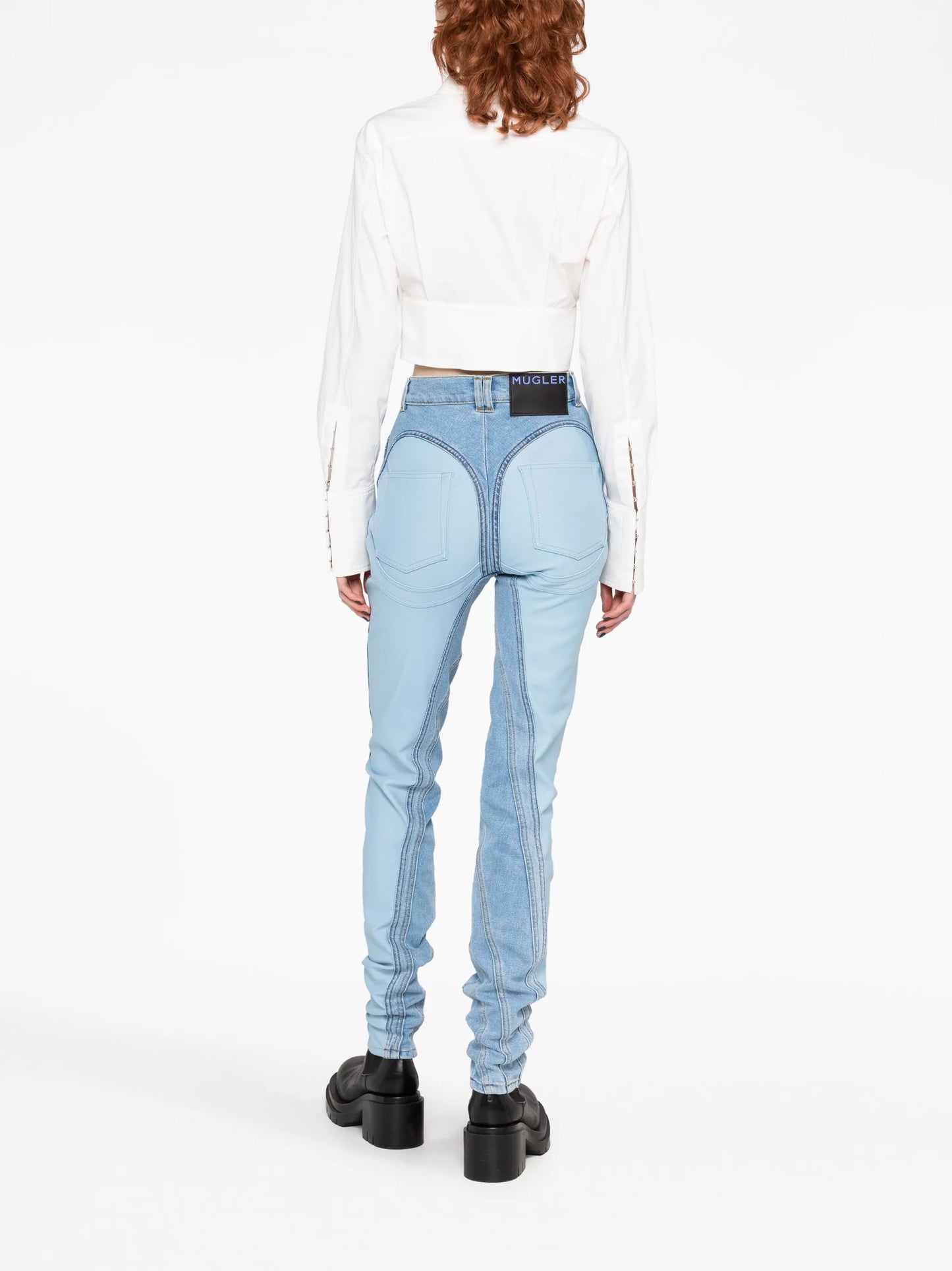 Spiral skinny jeans