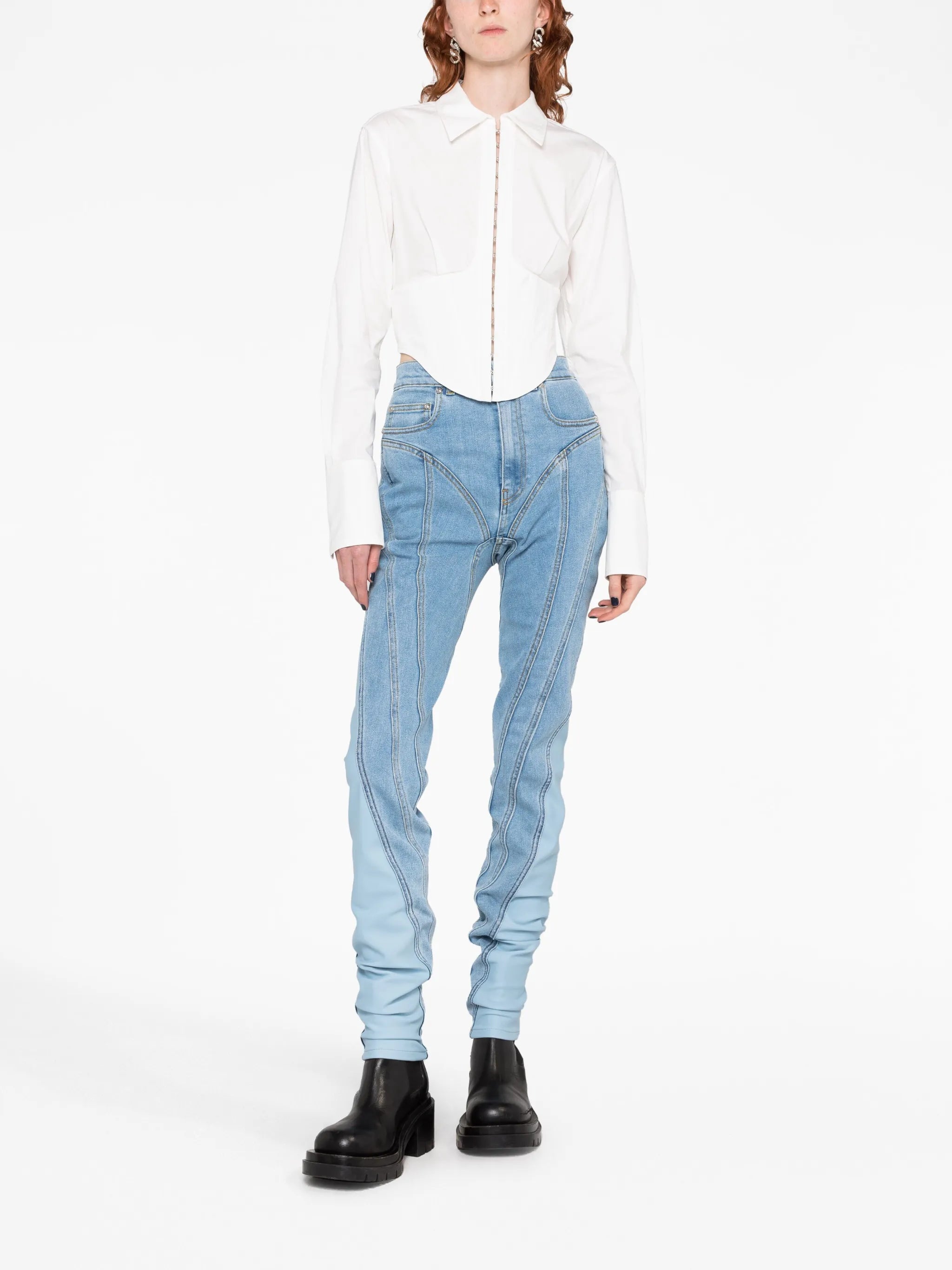 Spiral skinny jeans