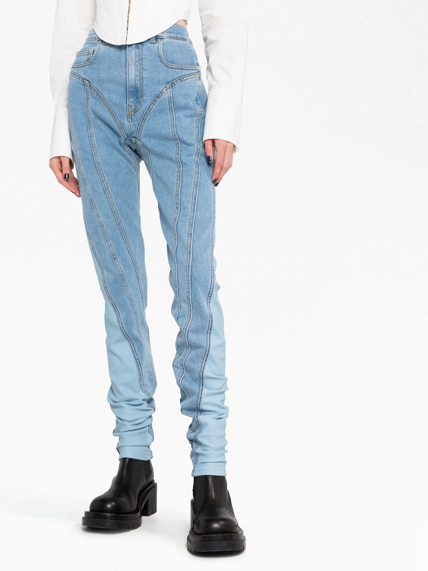 Spiral skinny jeans
