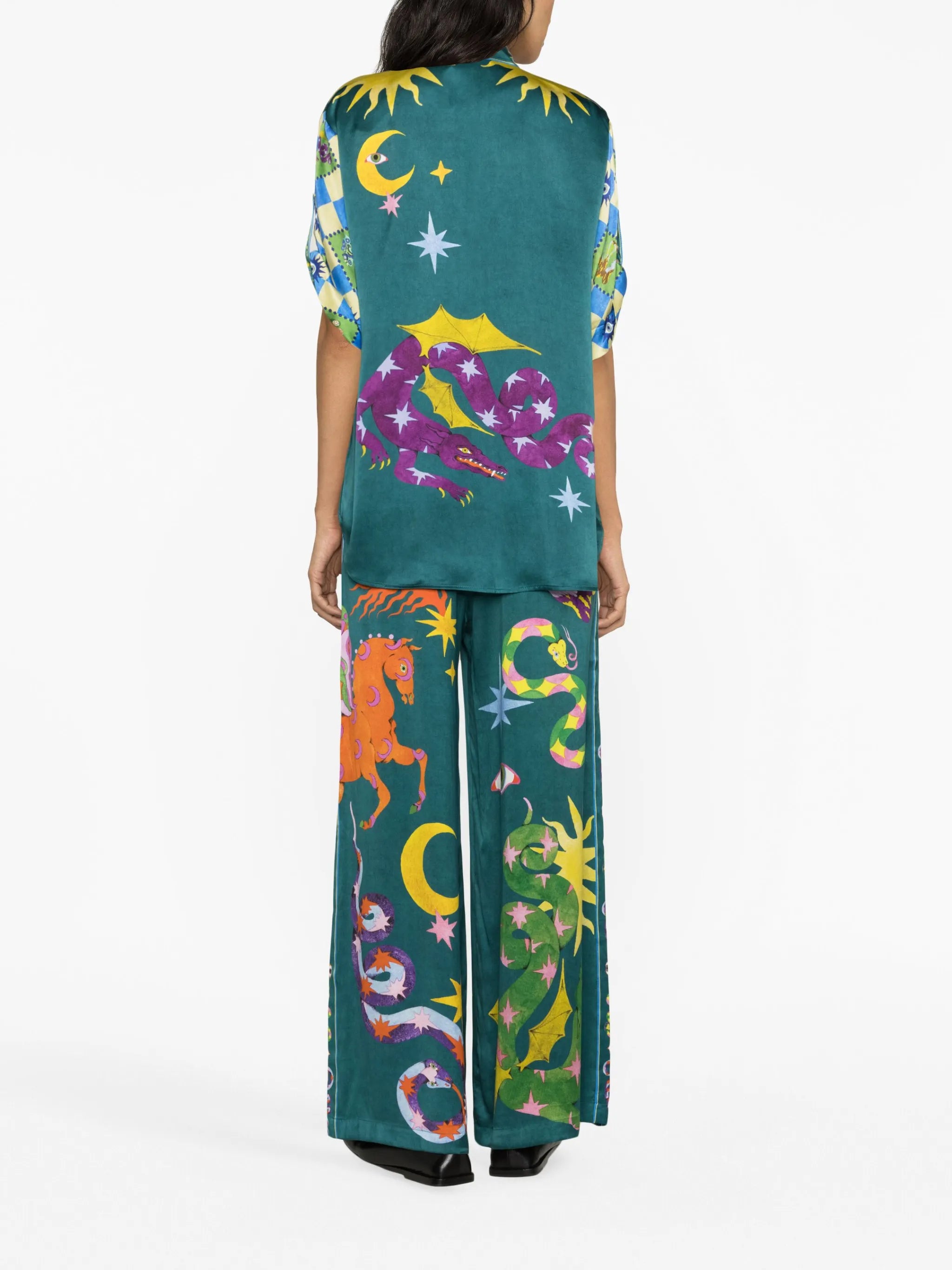 Guardian graphic-print silk shirt