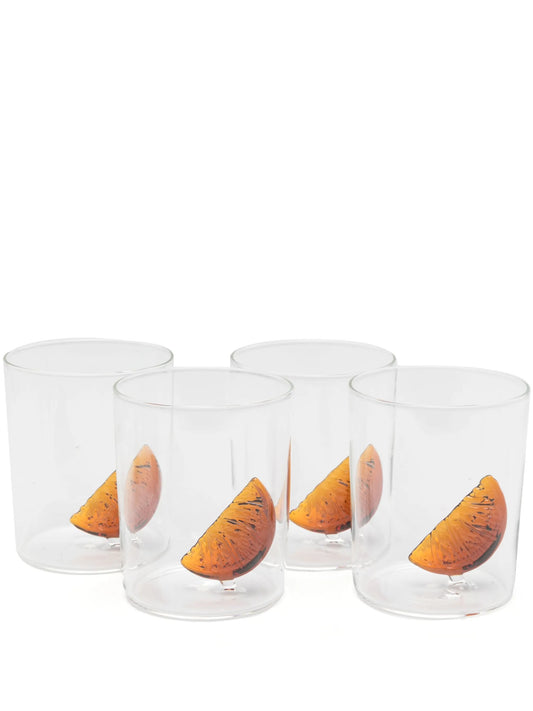slice-detail glass (set of four)