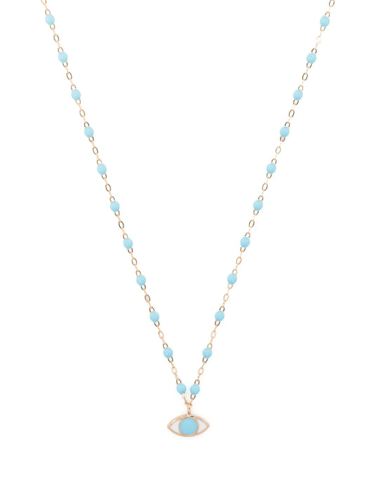 18kt yellow gold Eye Classic Voyage beaded necklace