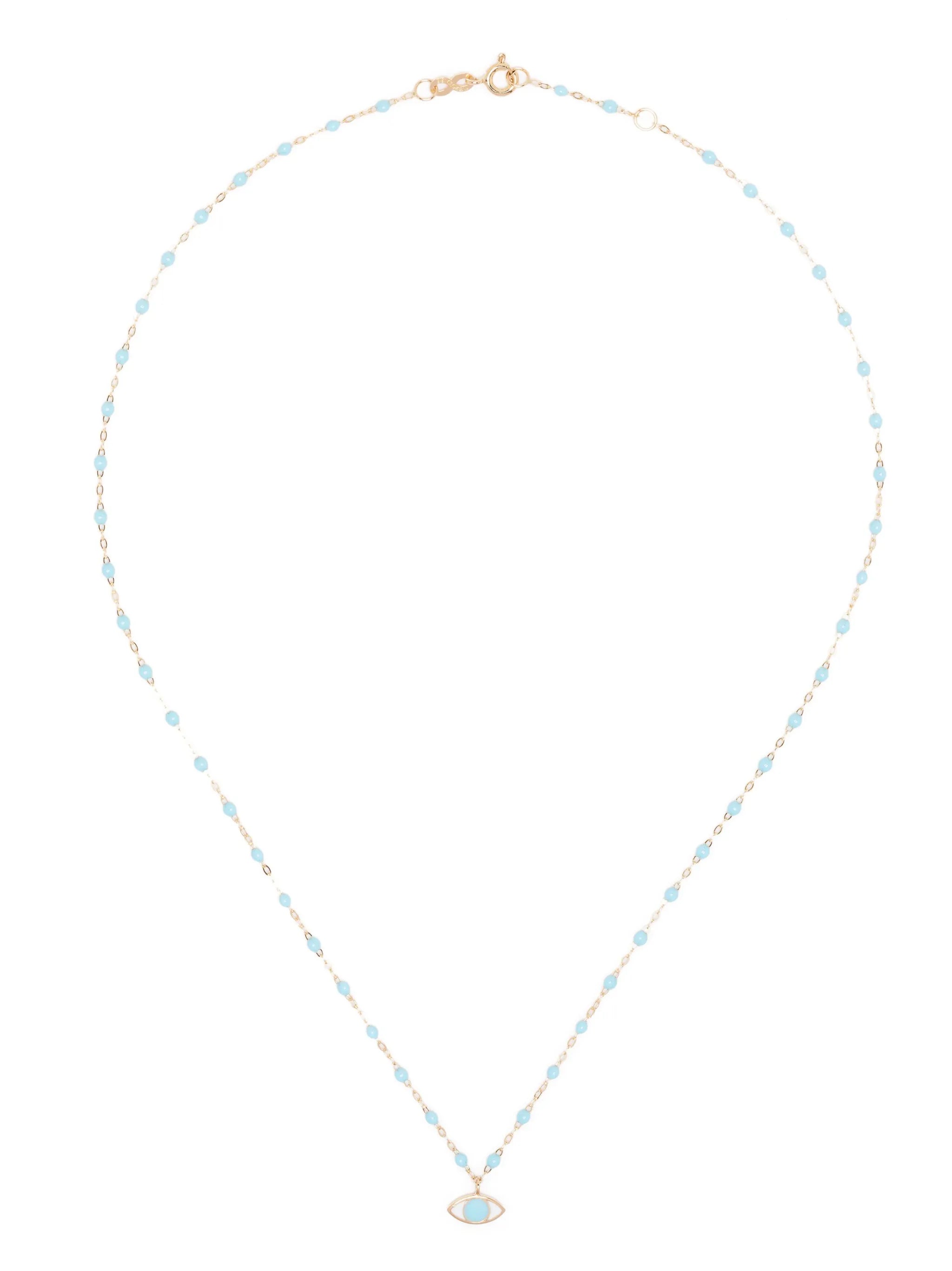 18kt yellow gold Eye Classic Voyage beaded necklace