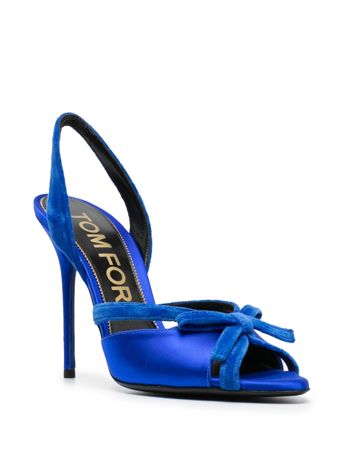bow-detail 124mm satin sandals