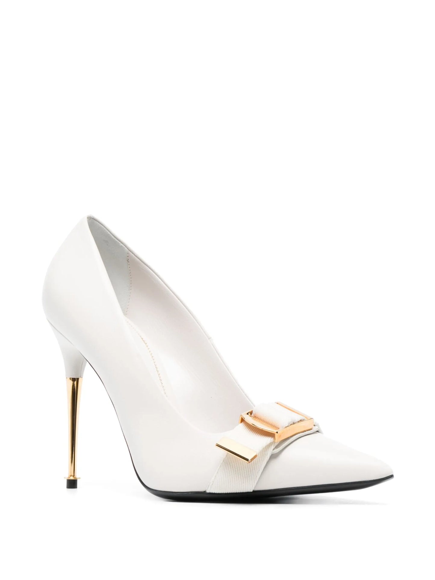 105mm pointed-toe leather pumps