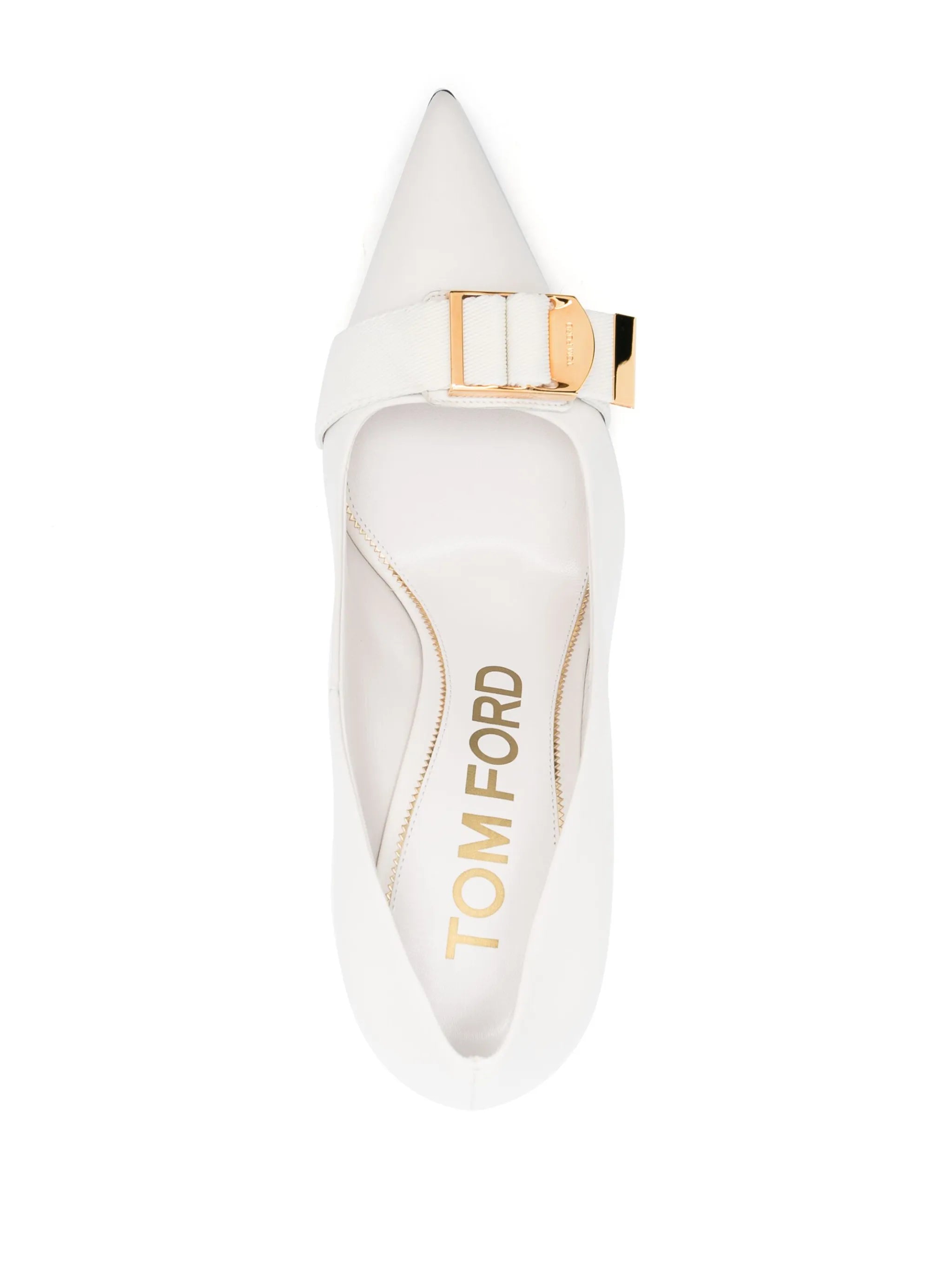 105mm pointed-toe leather pumps