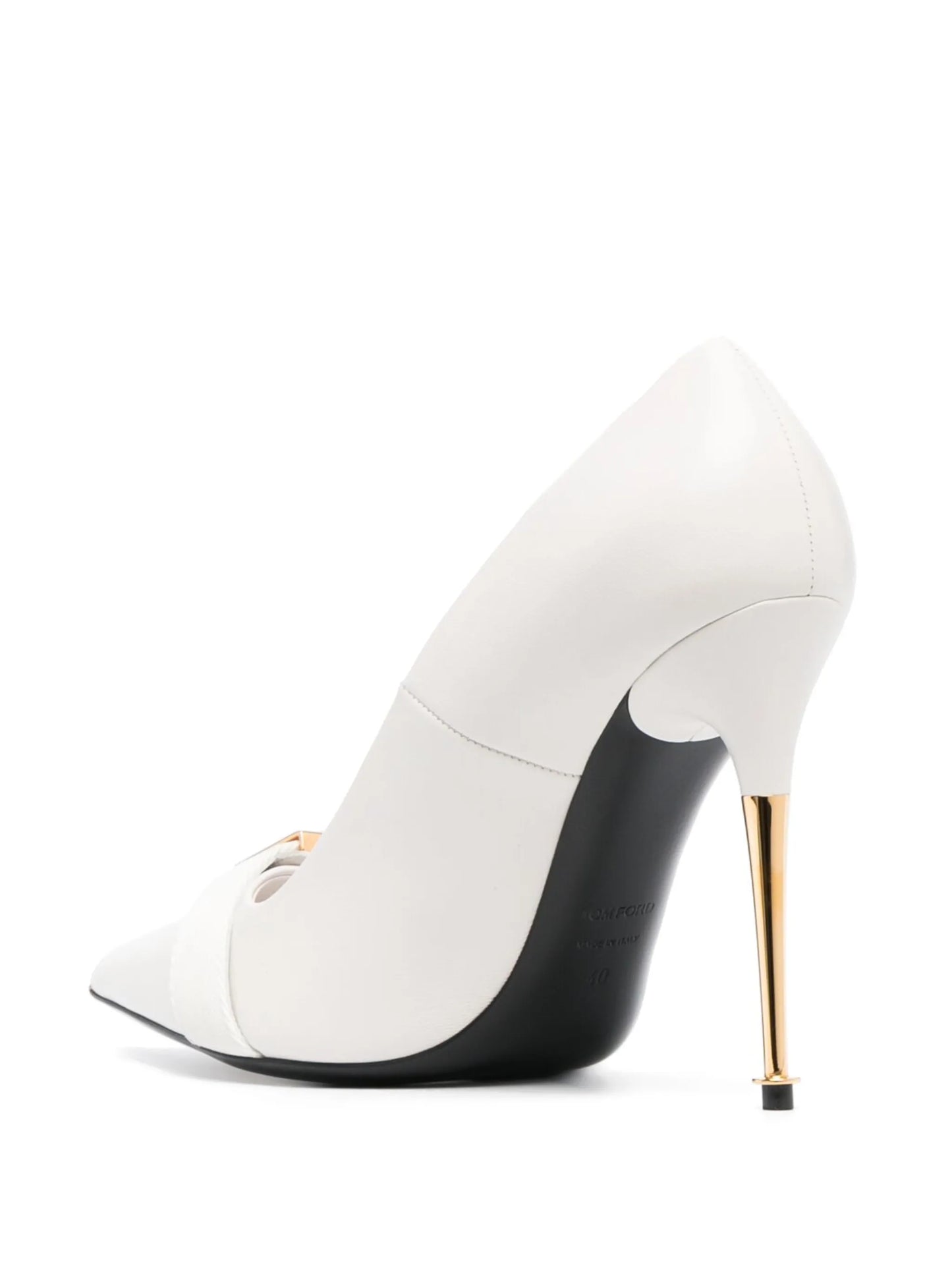 105mm pointed-toe leather pumps