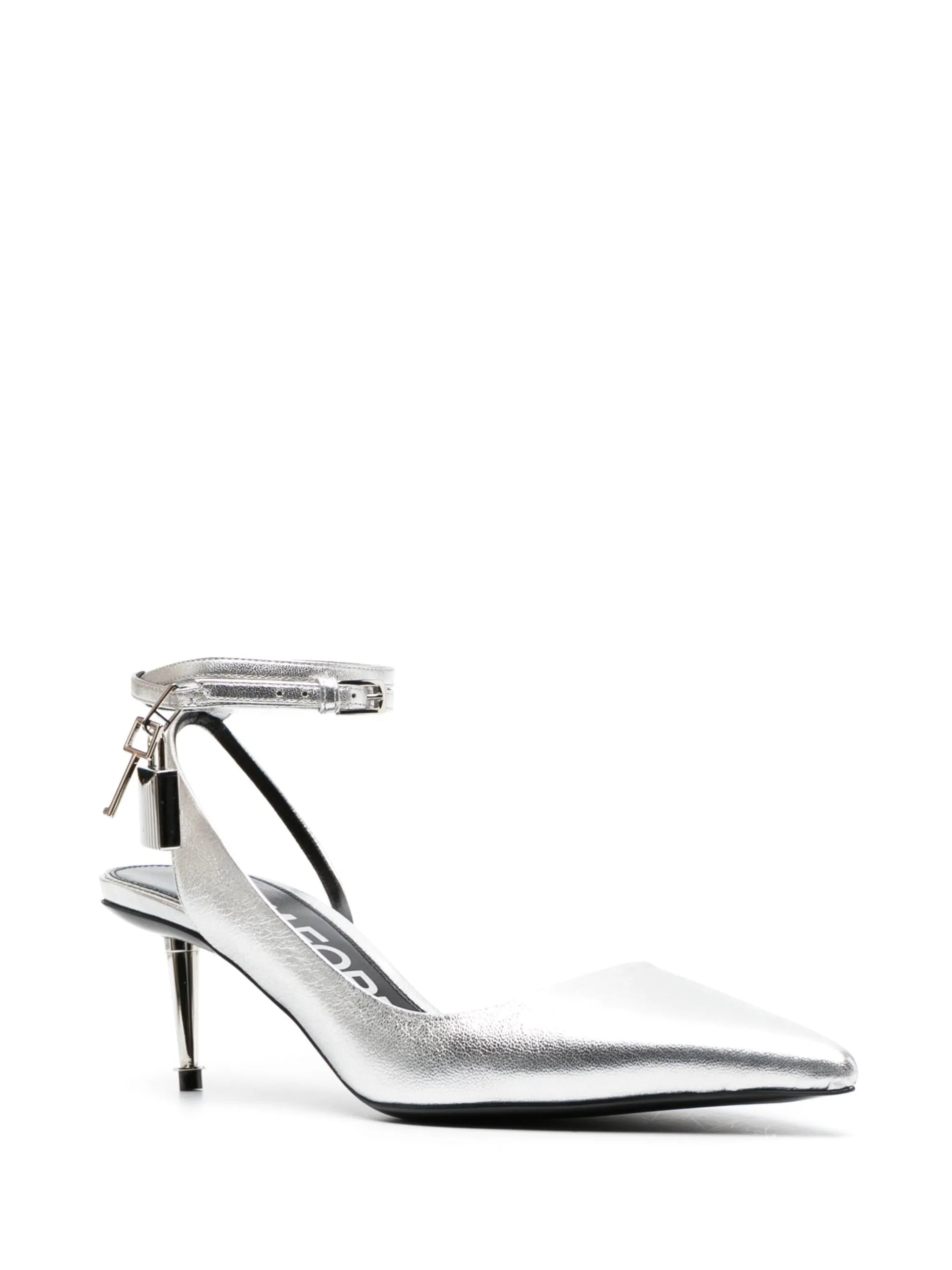 55mm padlock-detail leather pumps