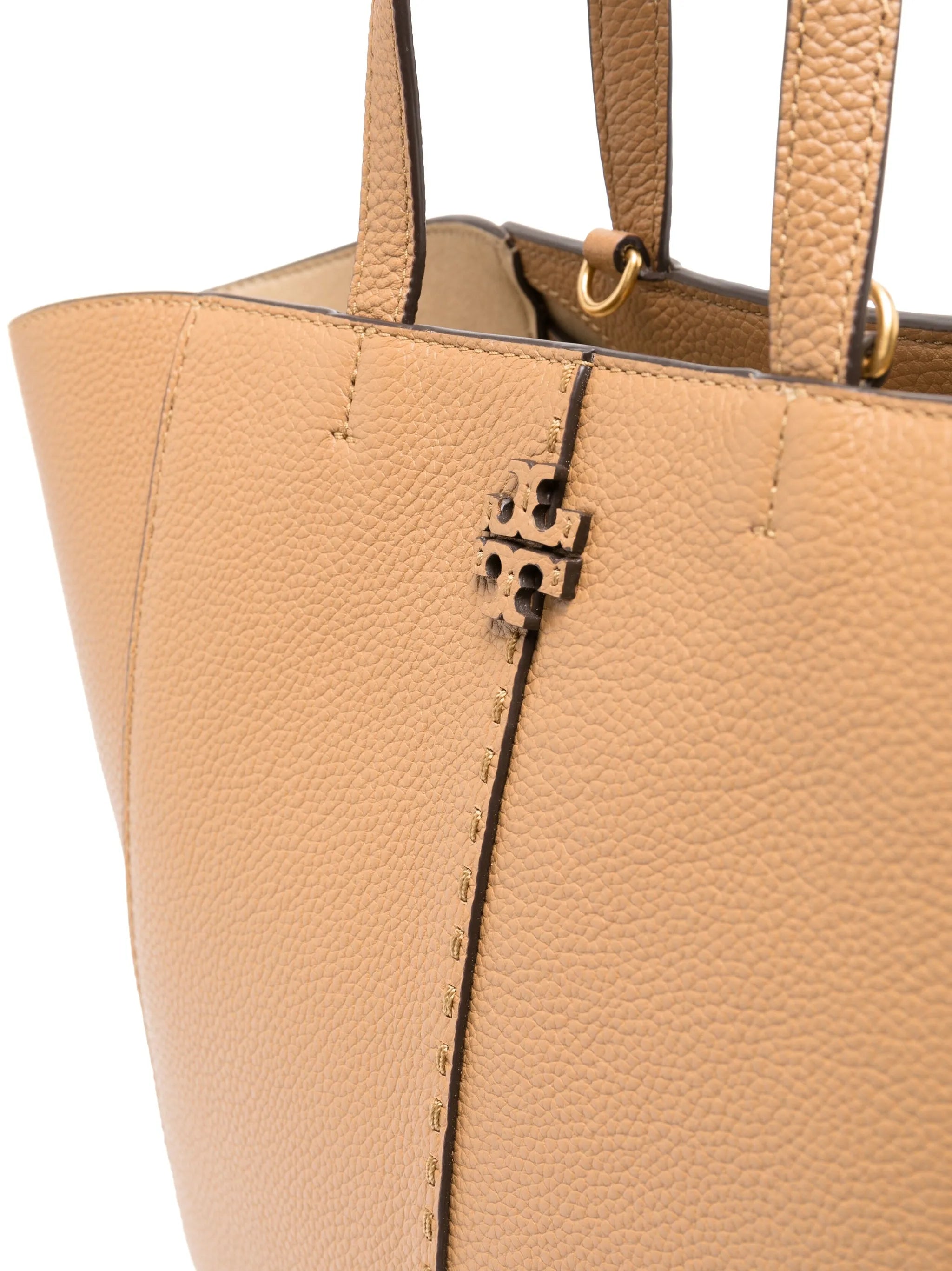 Double T leather tote bag