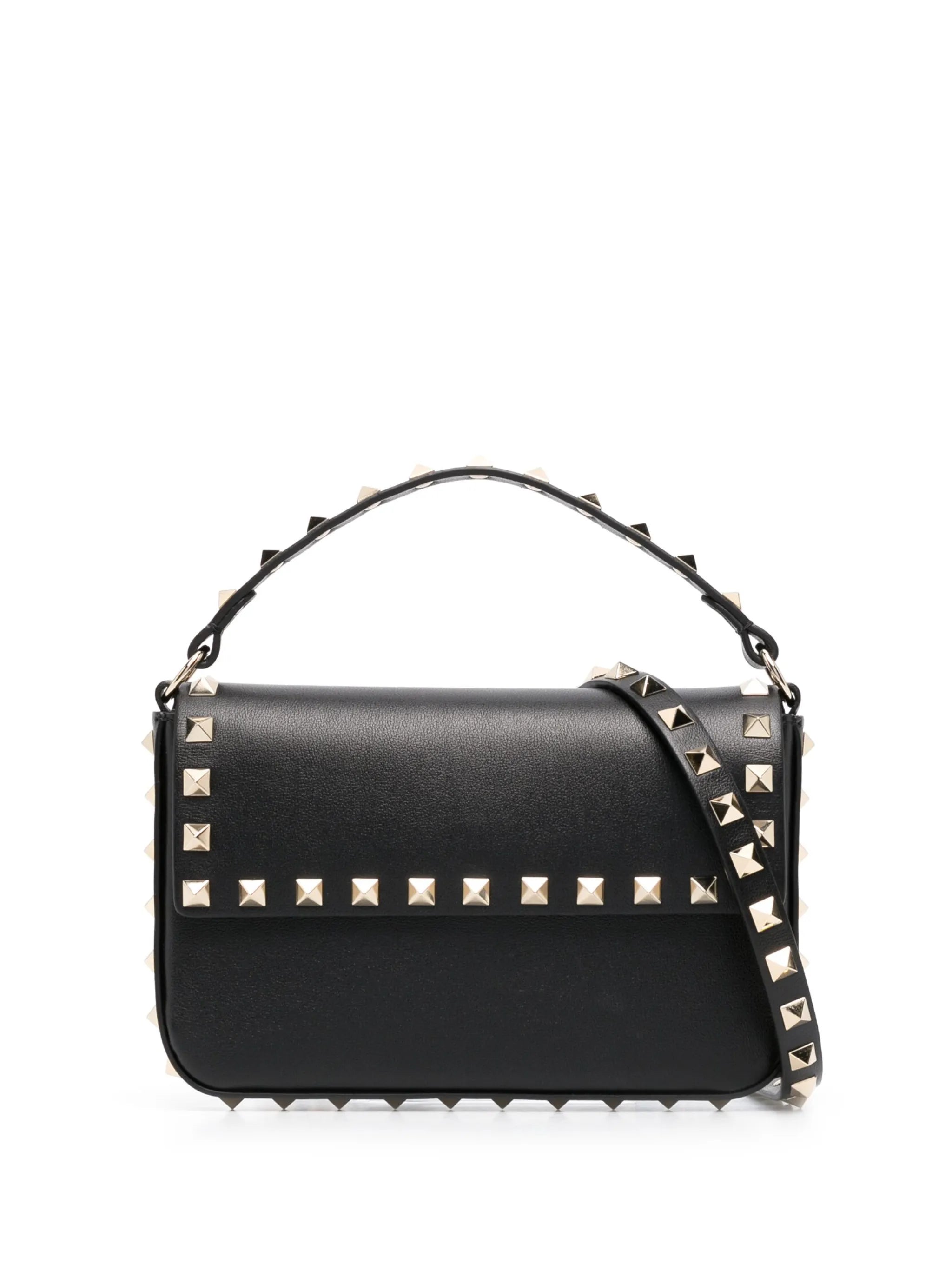 stud-detail leather shoulder bag