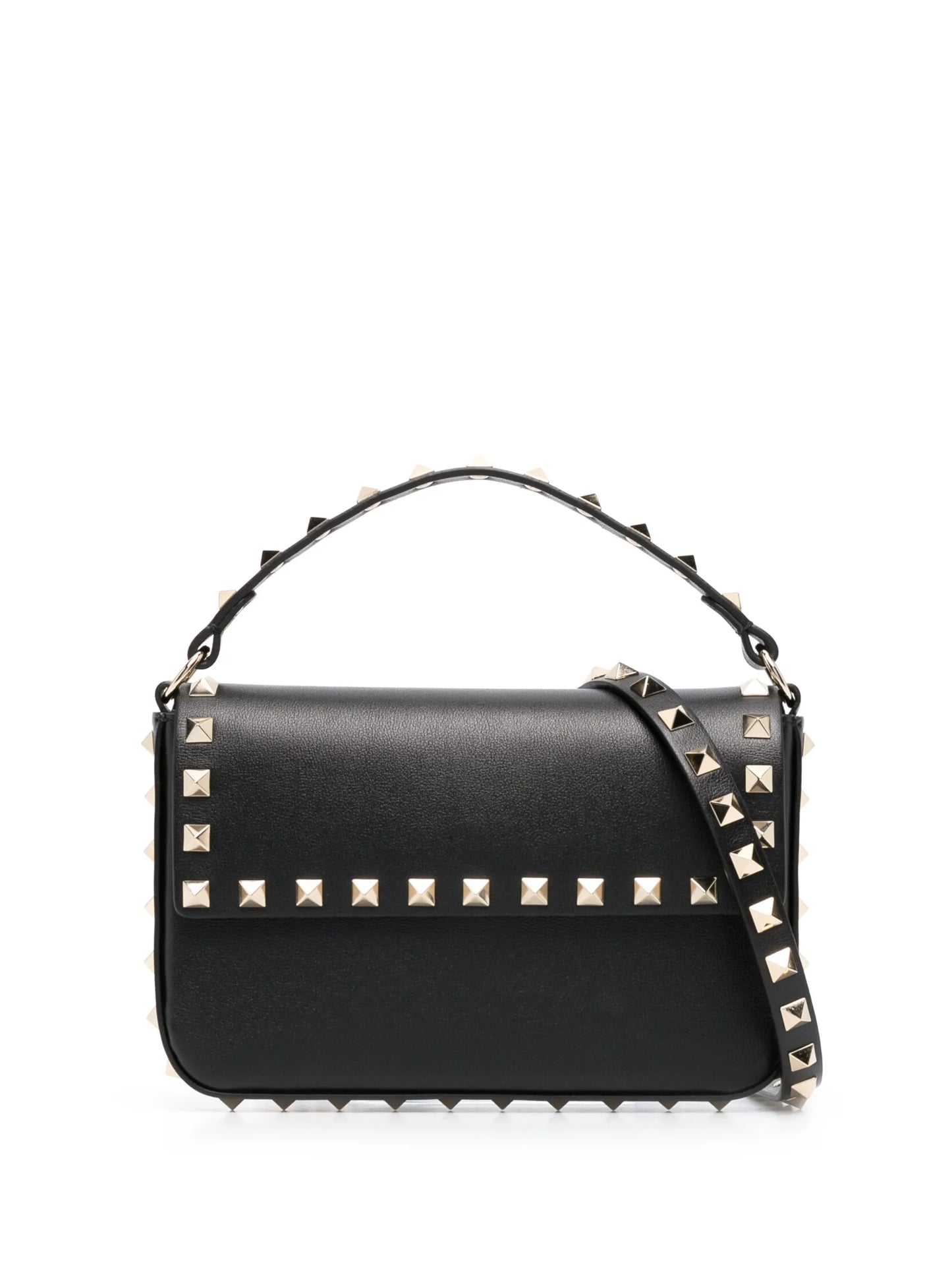 stud-detail leather shoulder bag