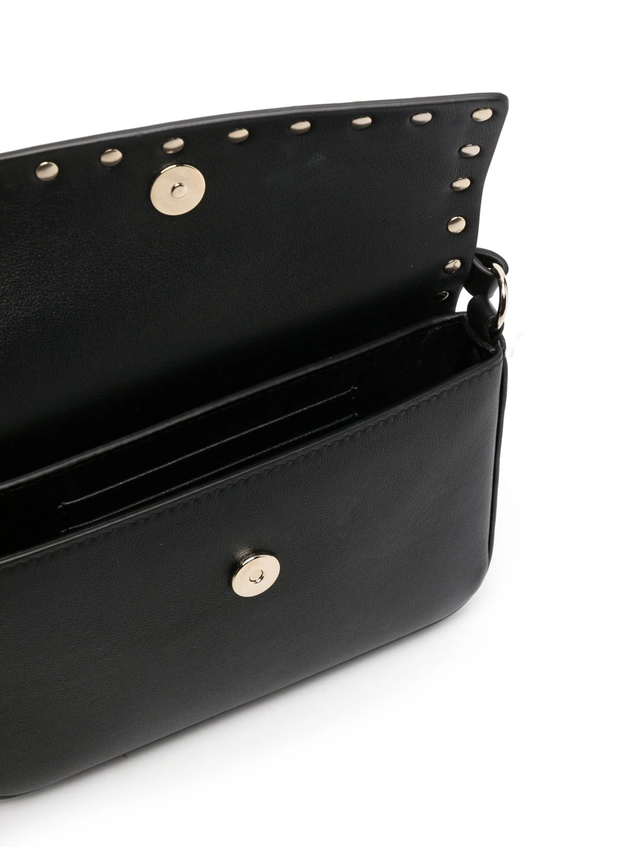 stud-detail leather shoulder bag