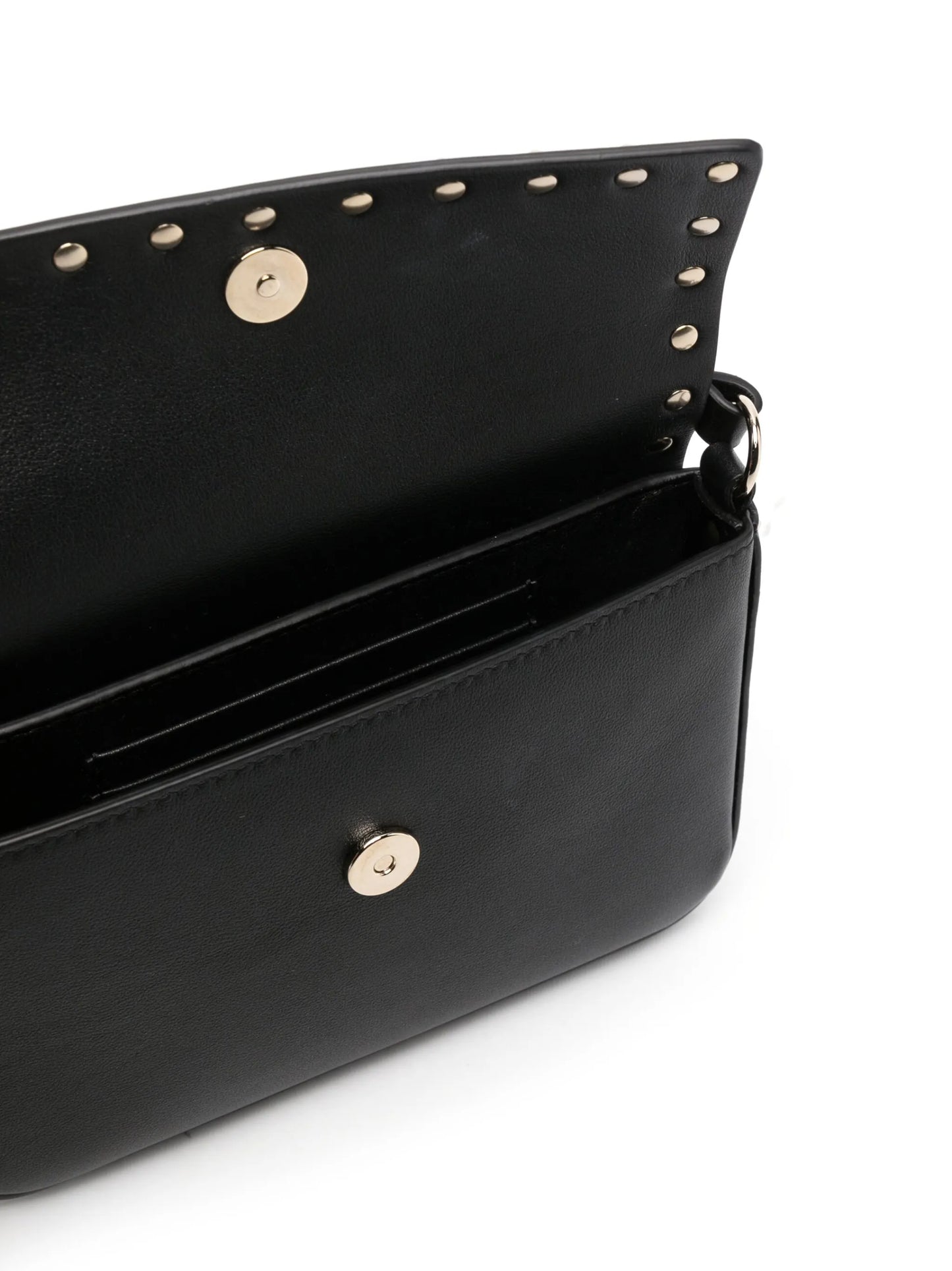 stud-detail leather shoulder bag