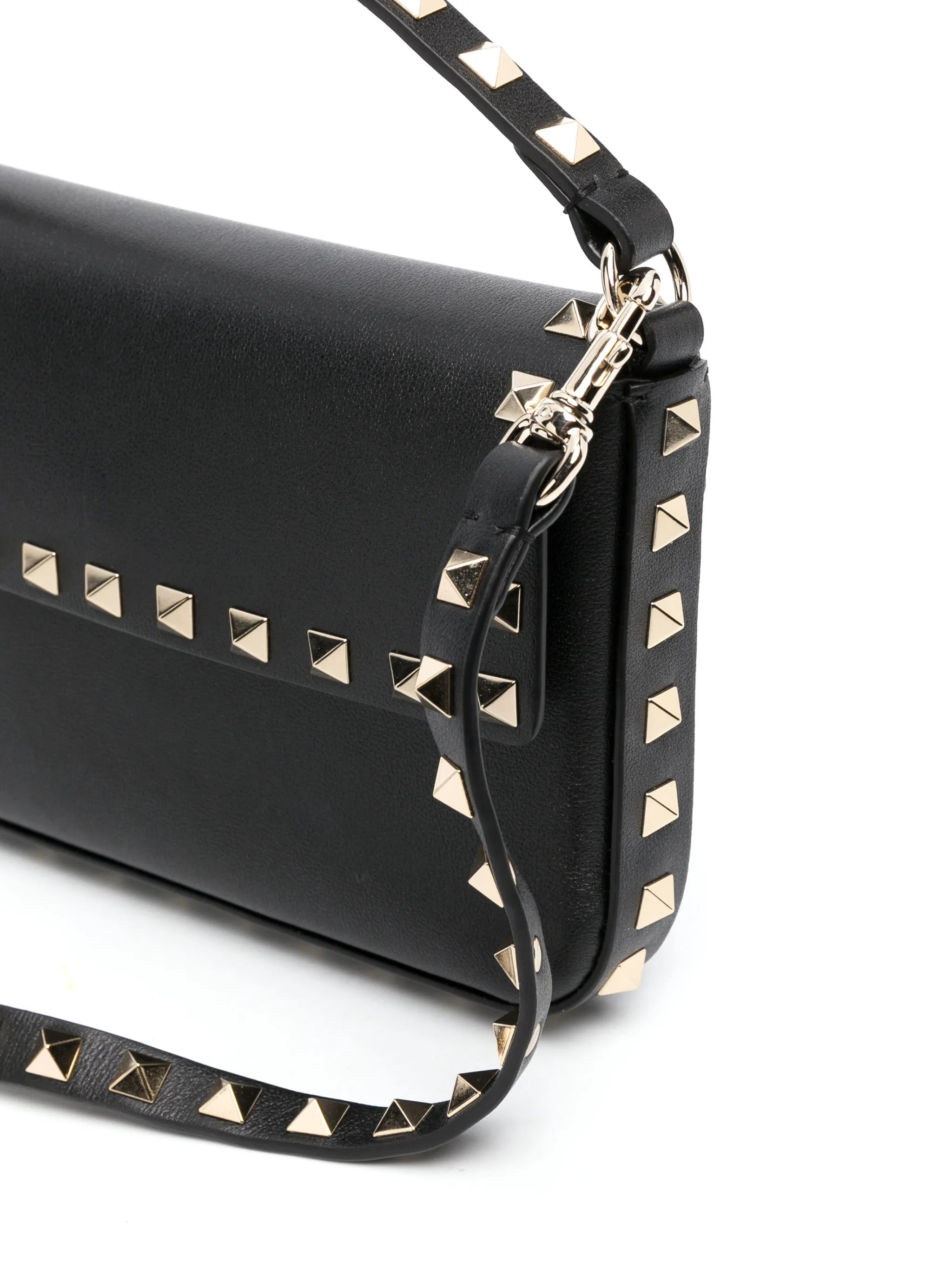 stud-detail leather shoulder bag