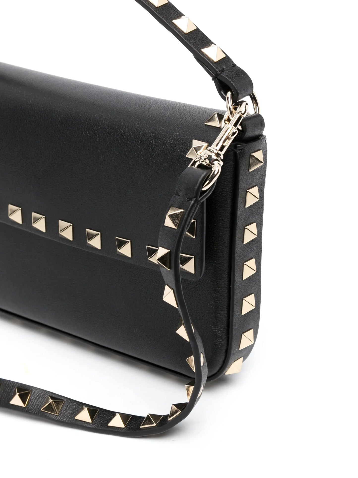 stud-detail leather shoulder bag