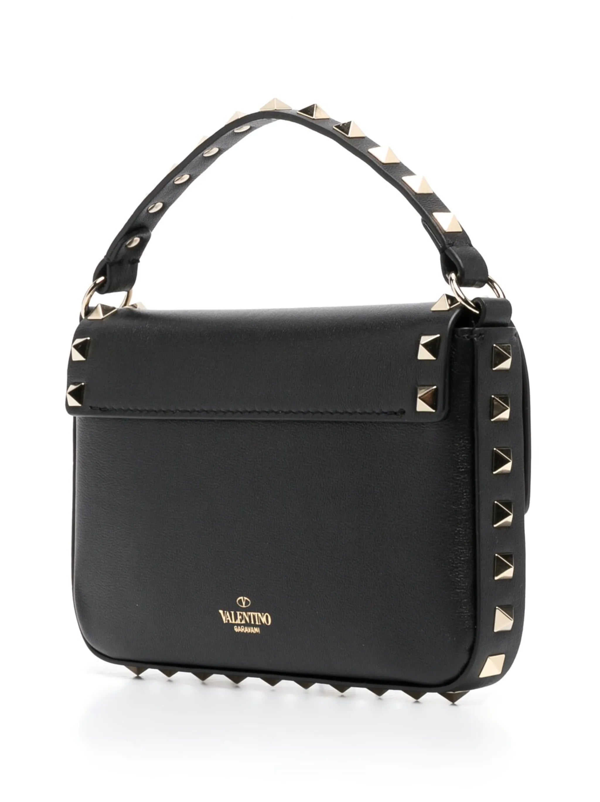 stud-detail leather shoulder bag