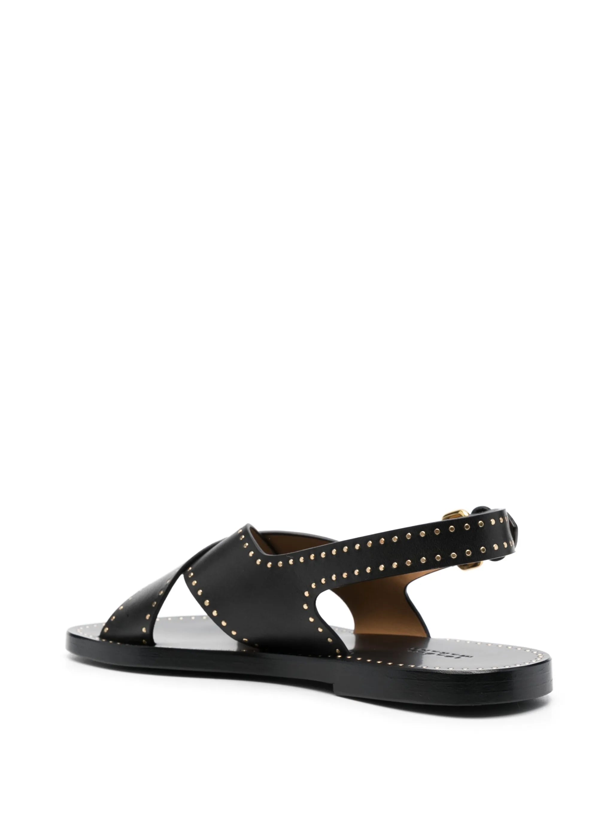 Jane studded crossover-strap leather sandals
