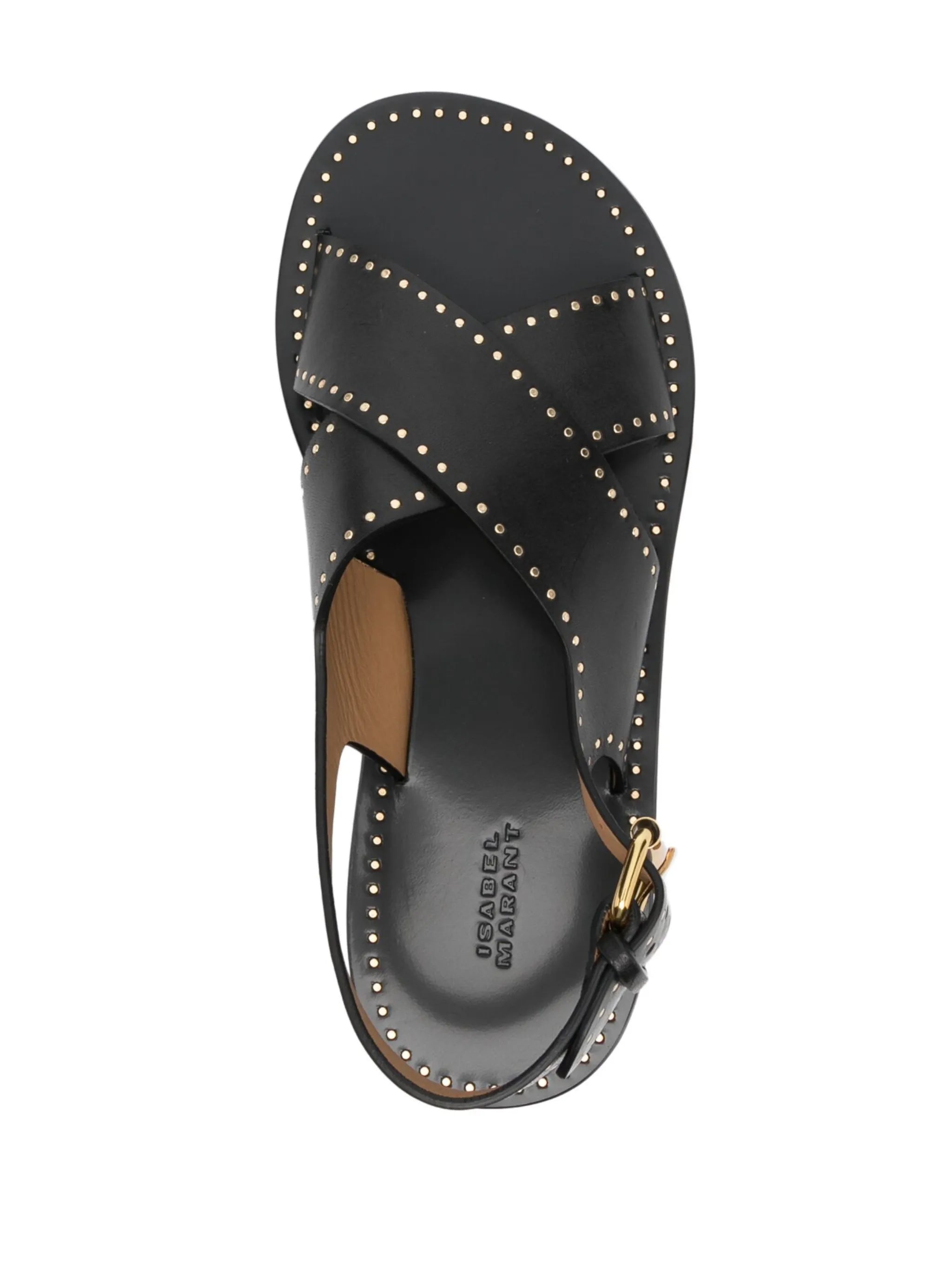 Jane studded crossover-strap leather sandals