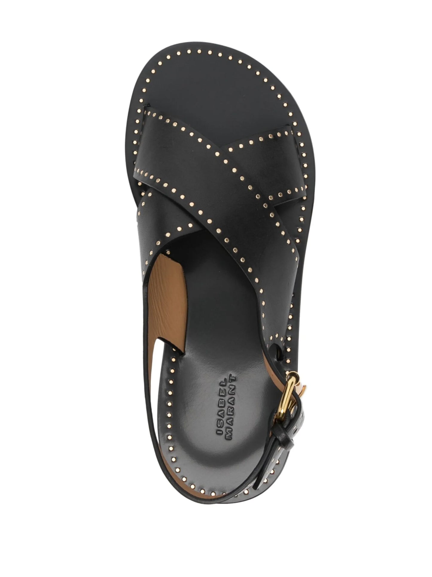 Jane studded crossover-strap leather sandals