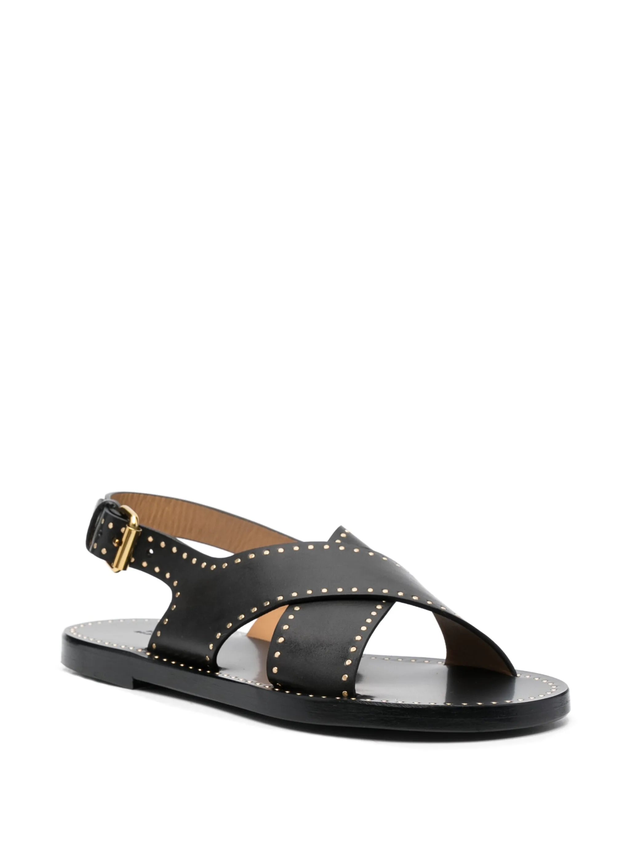 Jane studded crossover-strap leather sandals