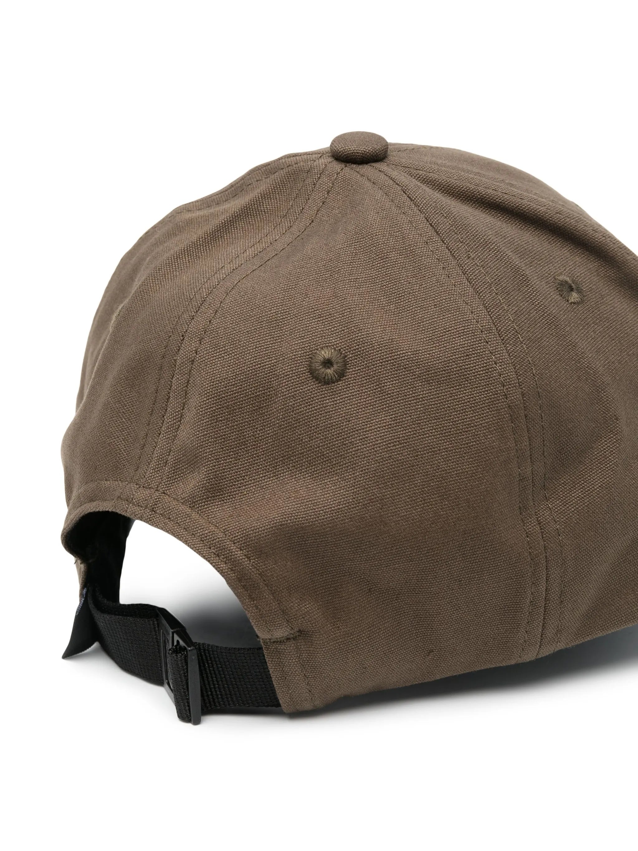 Compass-motif cotton baseball cap