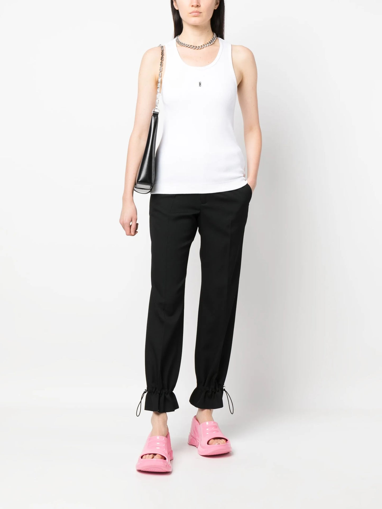 4G-logo plaque sleeveless top