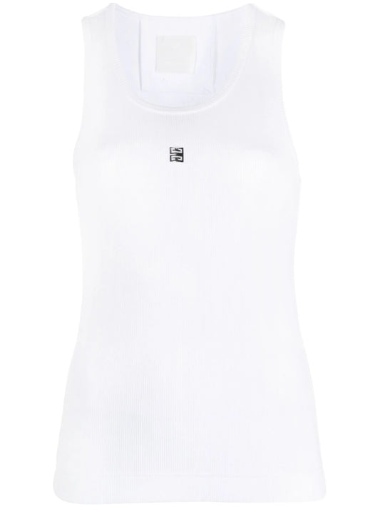 4G-logo plaque sleeveless top
