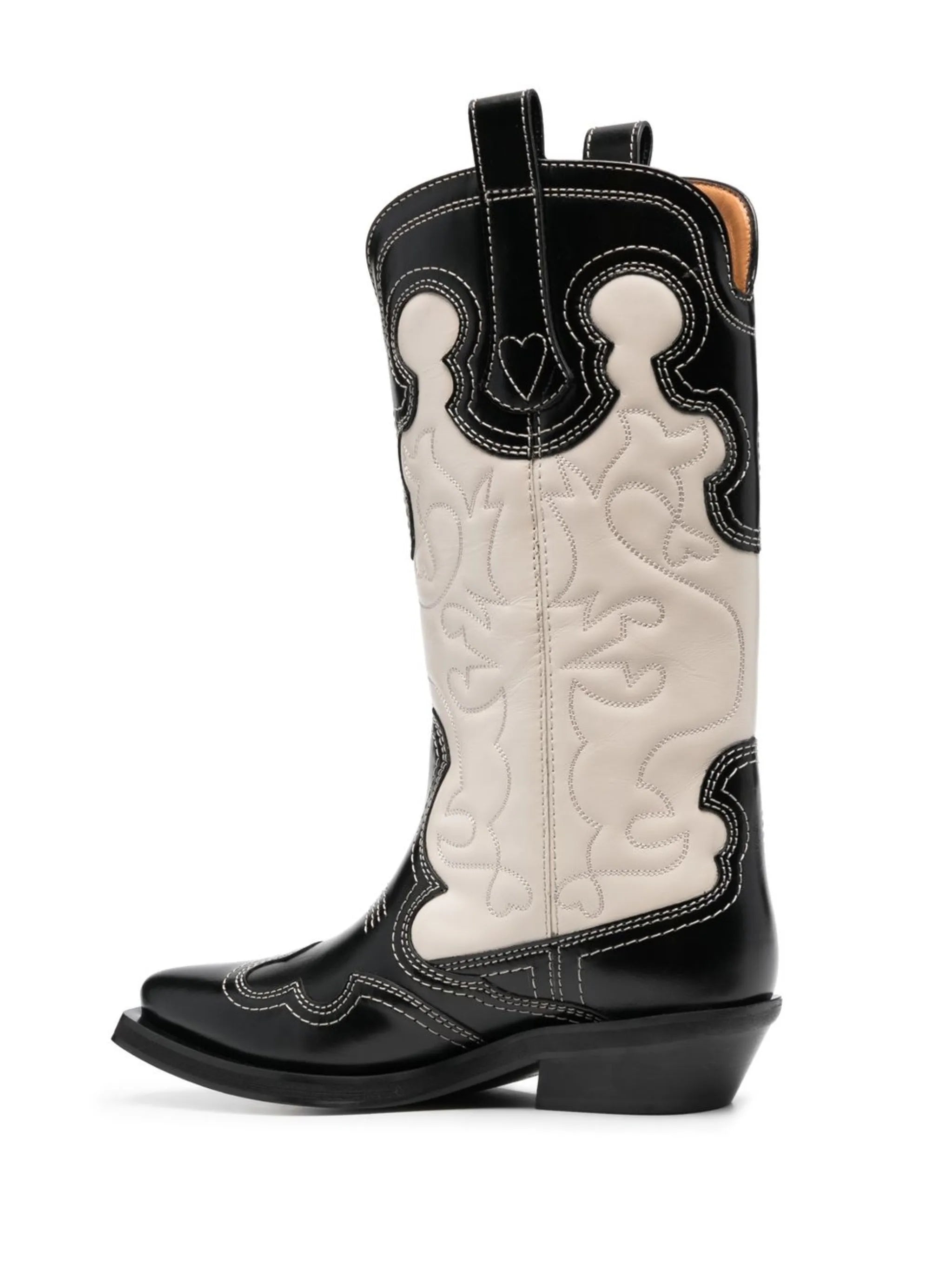 two-tone leather Western boots