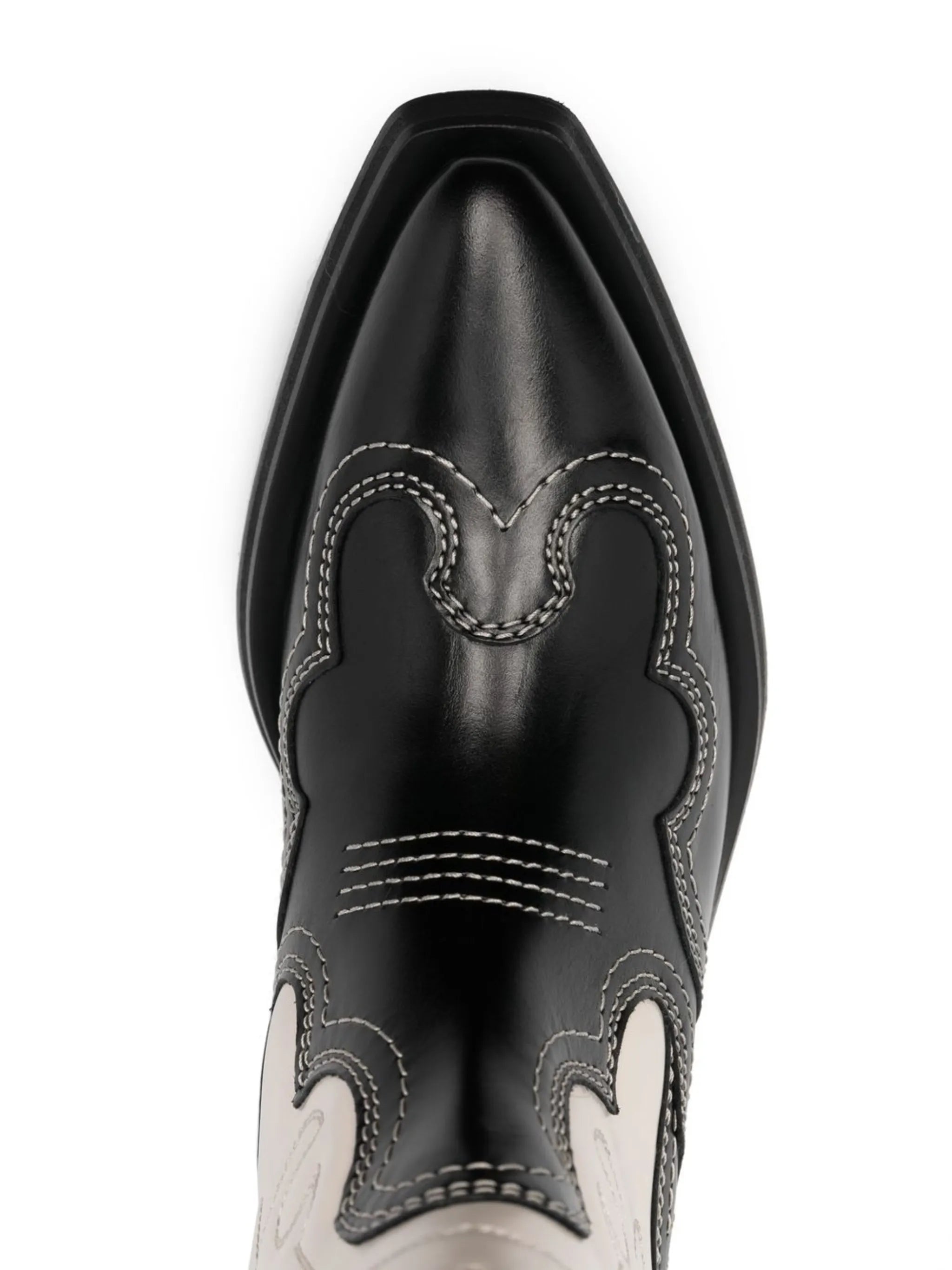 two-tone leather Western boots