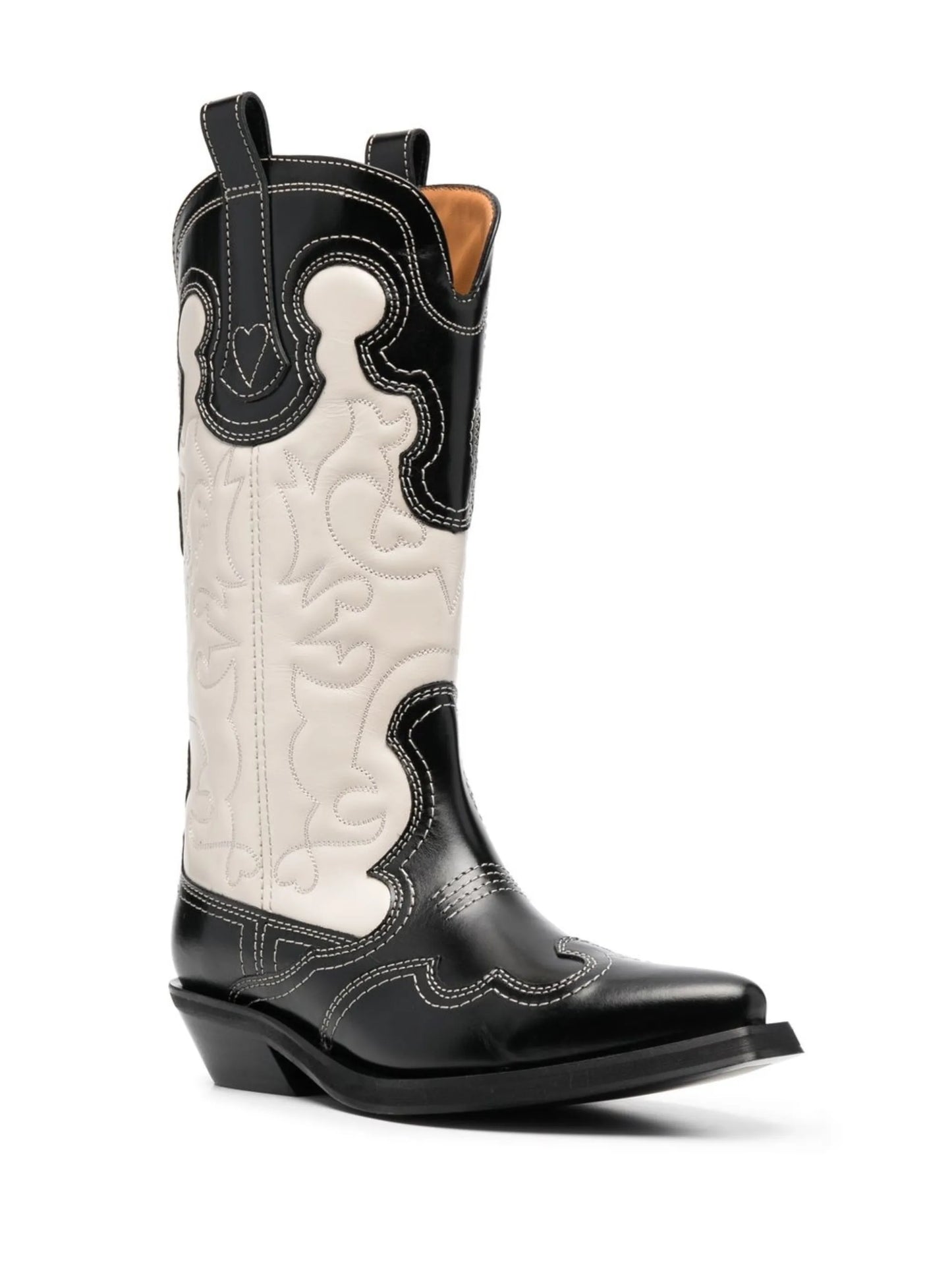 two-tone leather Western boots