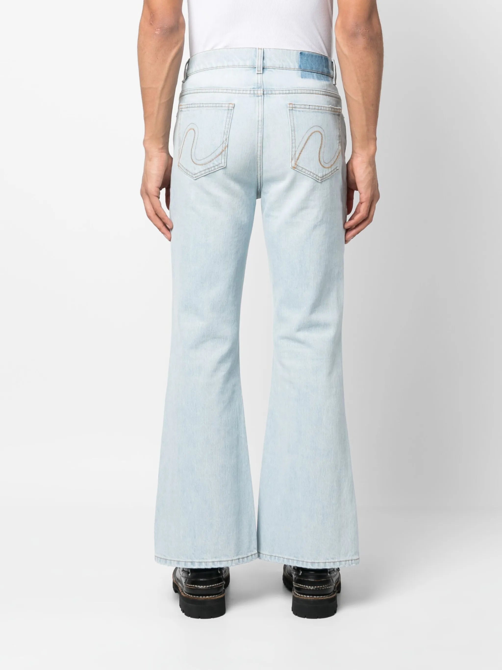 flared-leg denim jeans