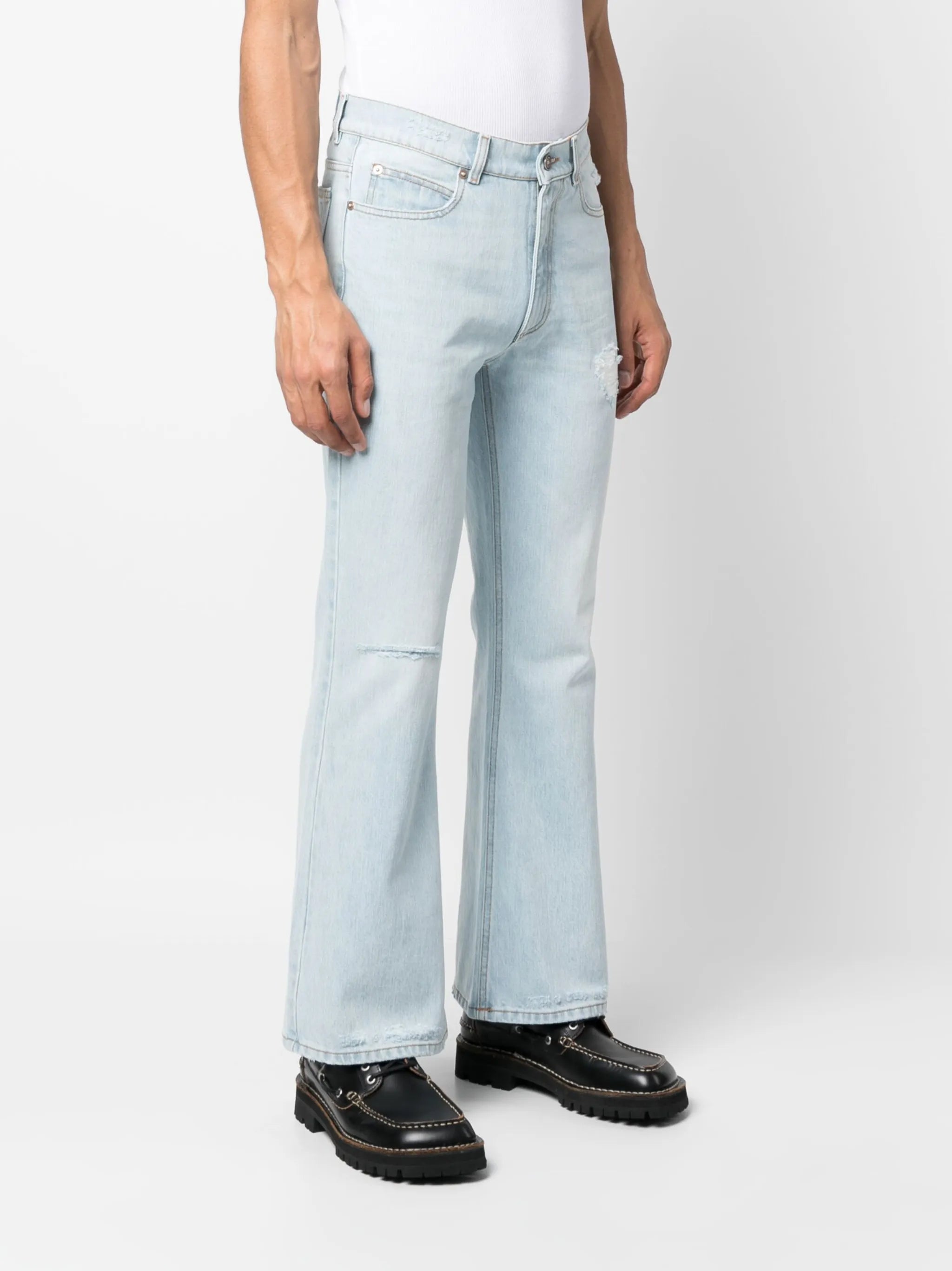 flared-leg denim jeans