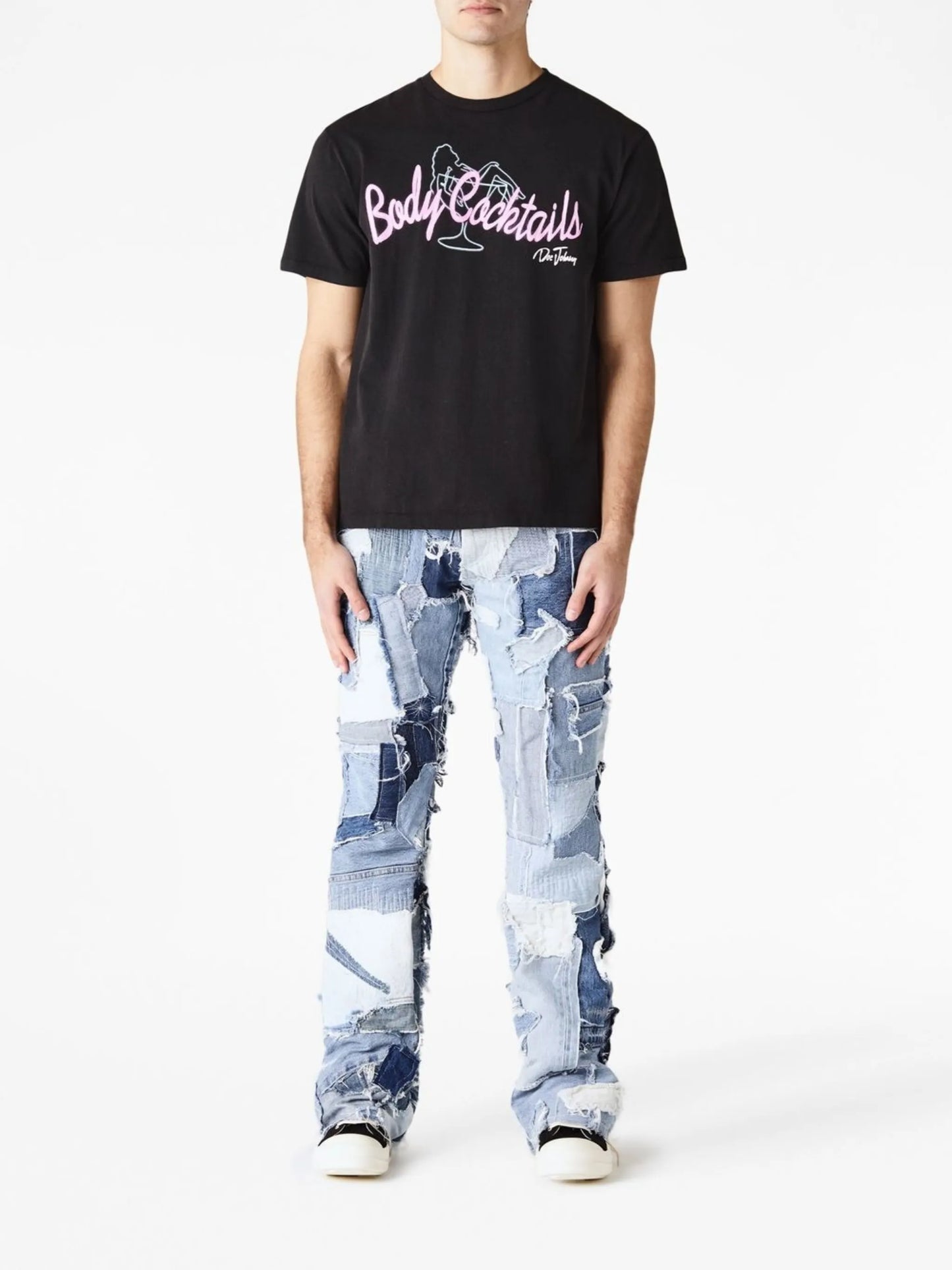 Logan patchwork straight jeans