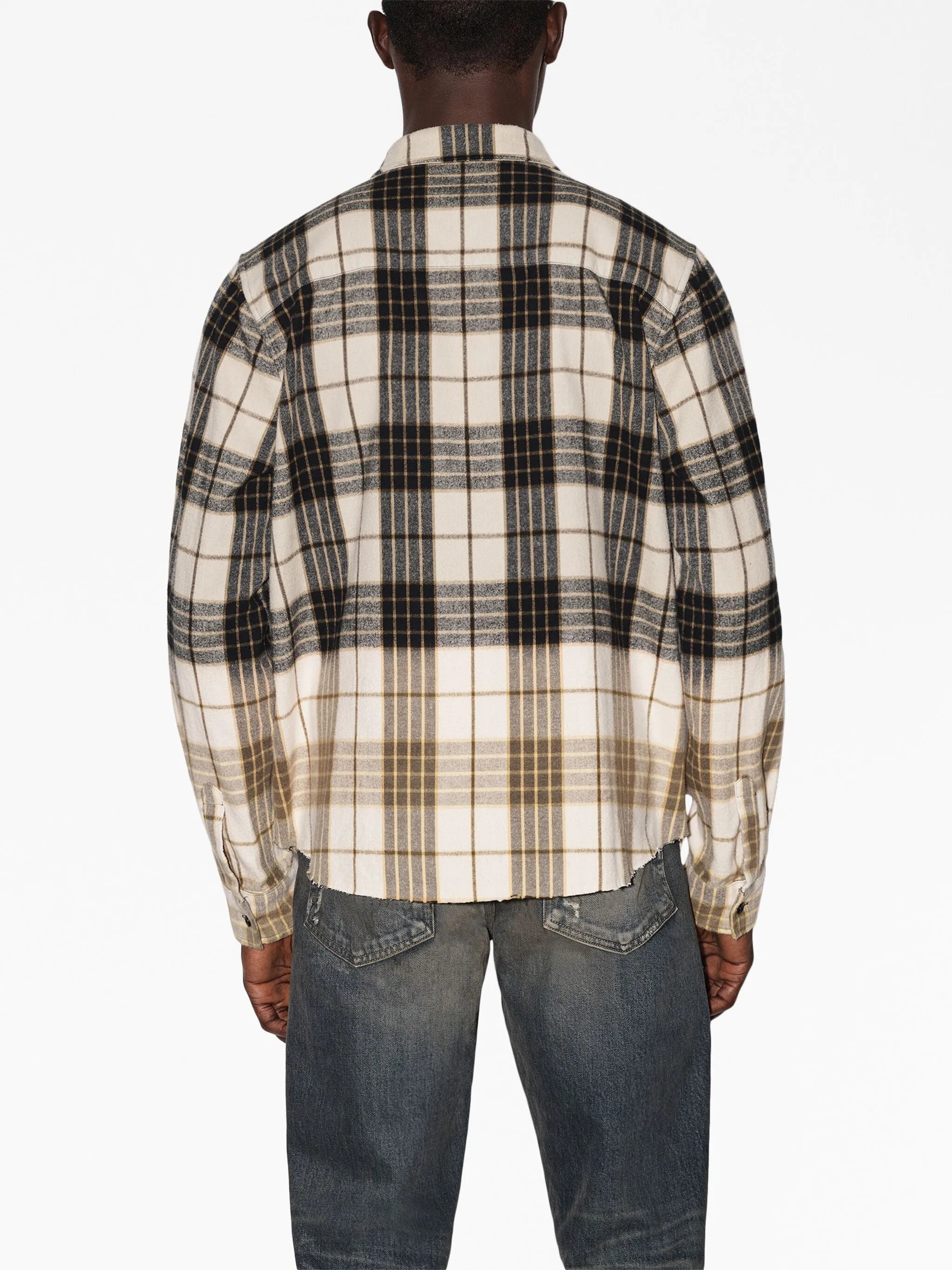 plaid-check long-sleeve shirt