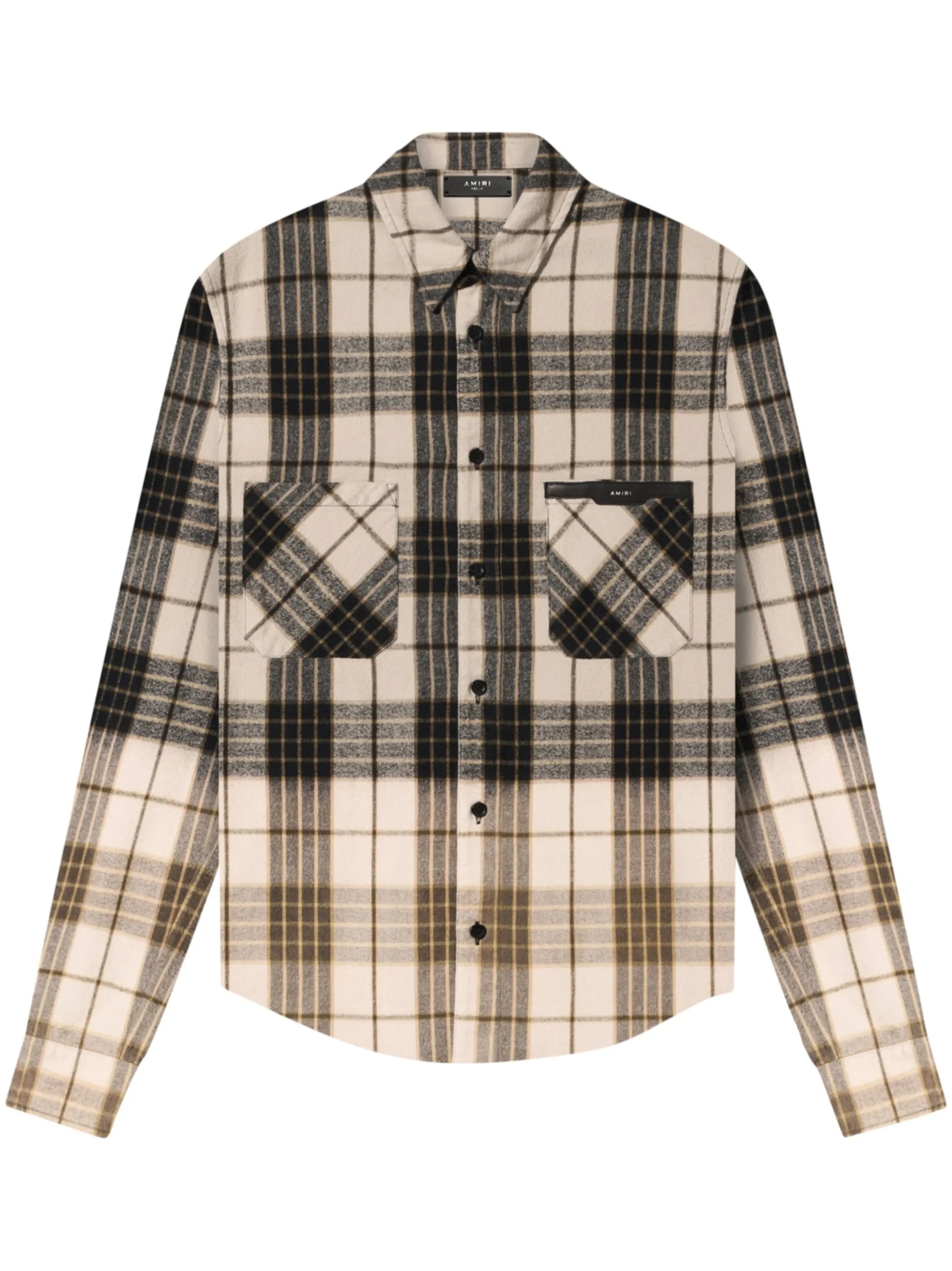 plaid-check long-sleeve shirt