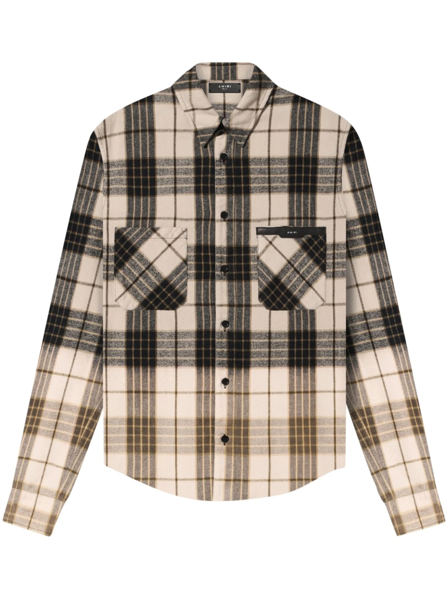 plaid-check long-sleeve shirt