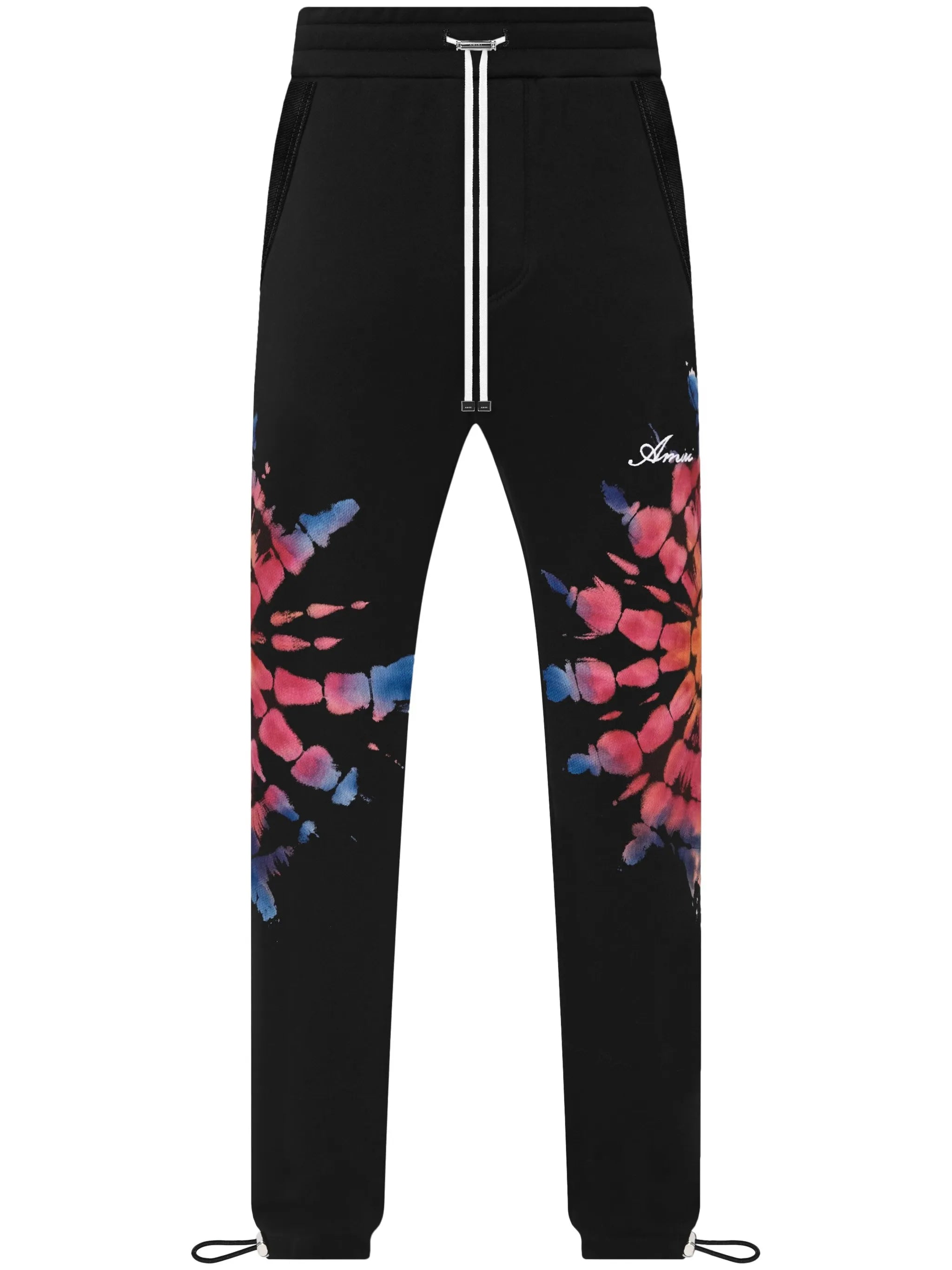 tie-dye-print track pants