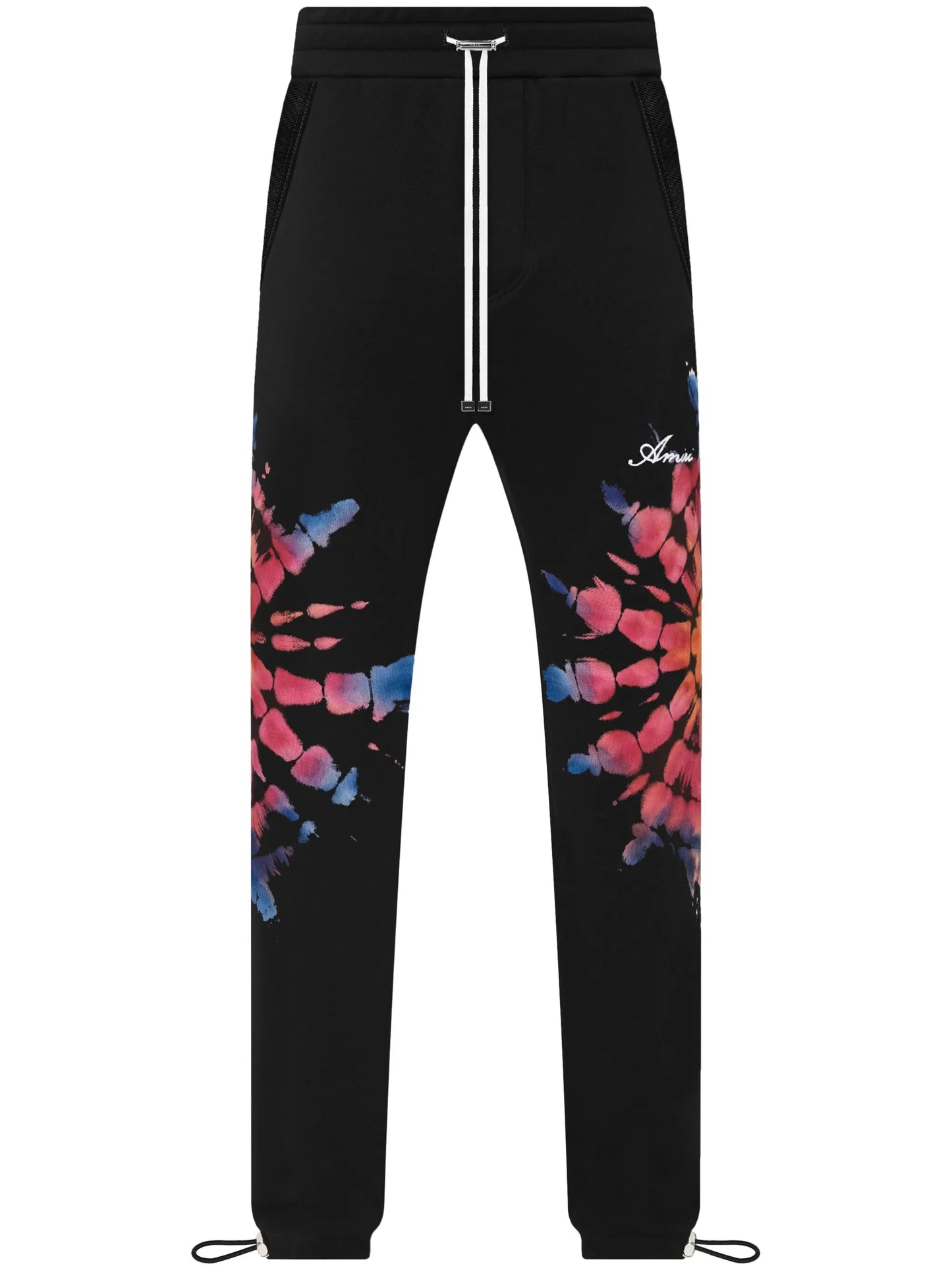 tie-dye-print track pants