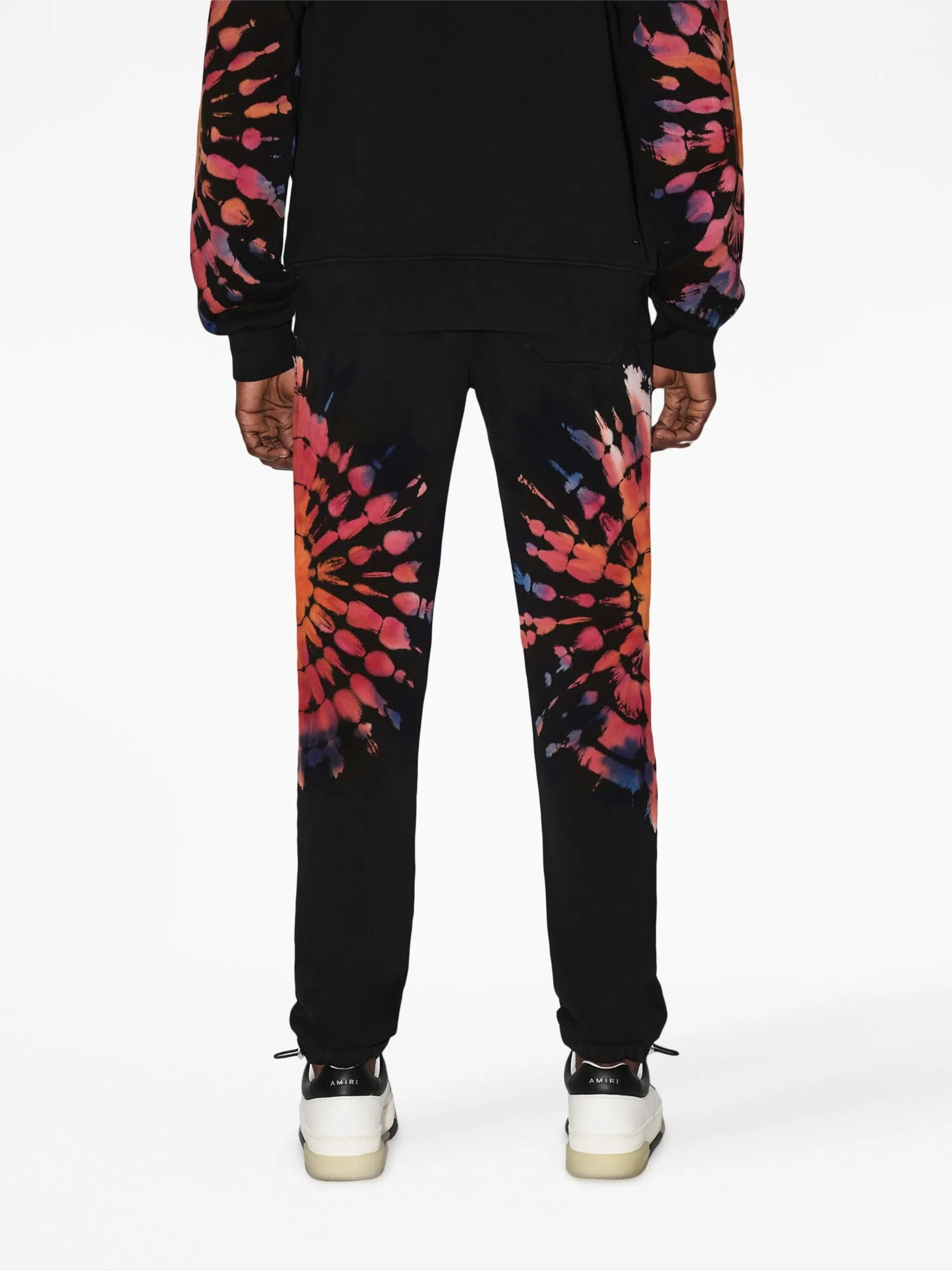 tie-dye-print track pants