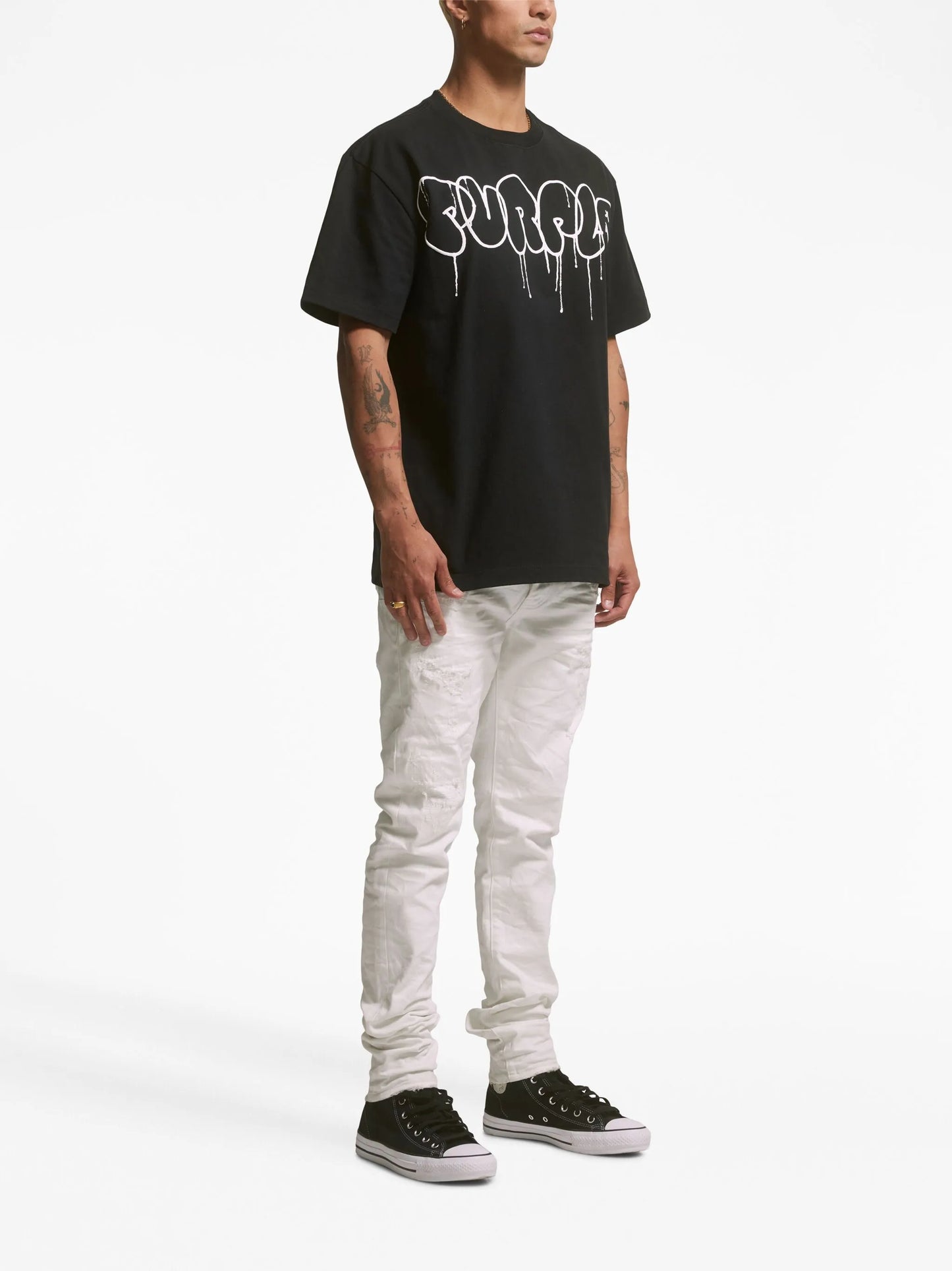 quilted-pockets low-rise jeans