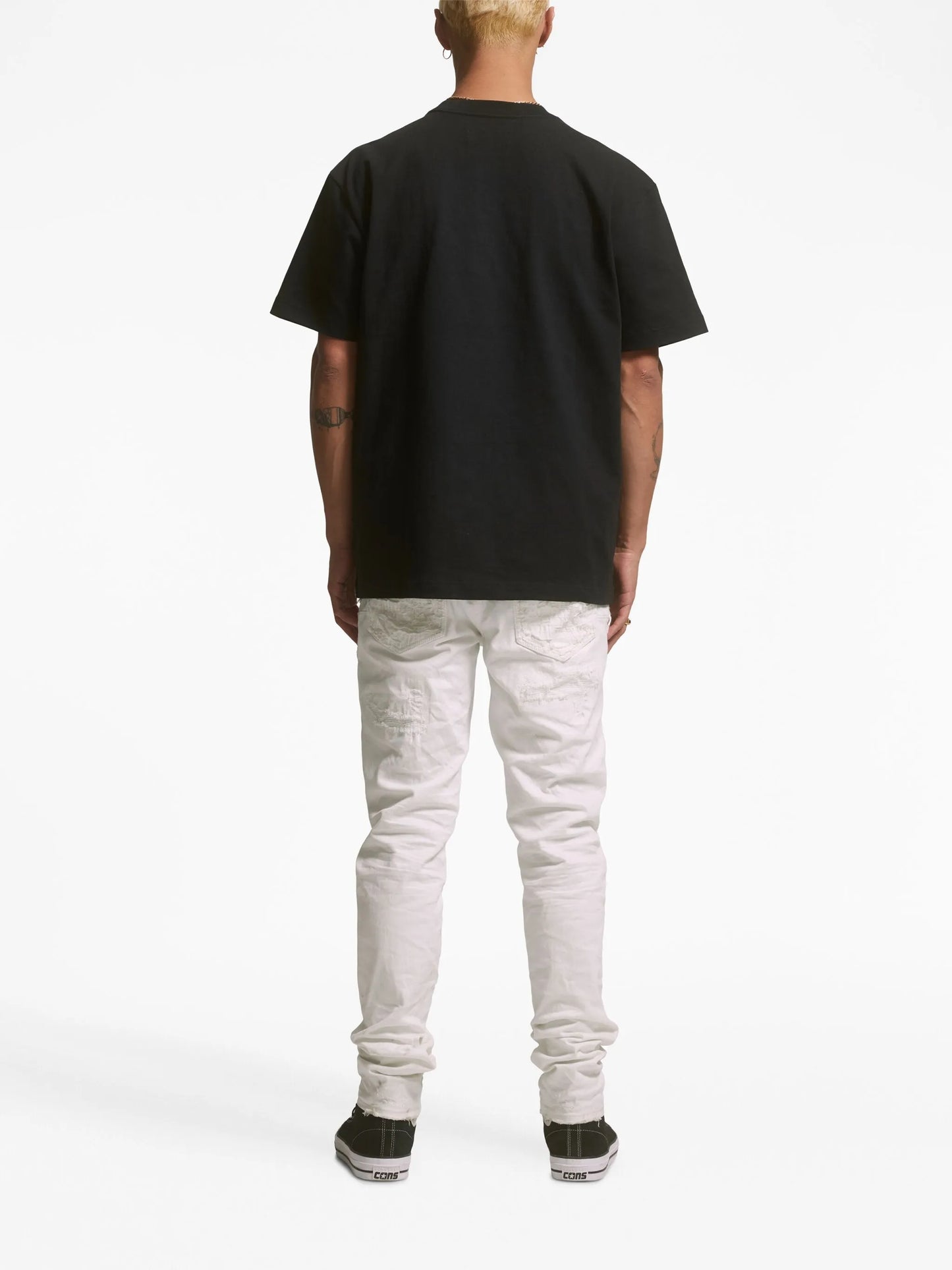 quilted-pockets low-rise jeans