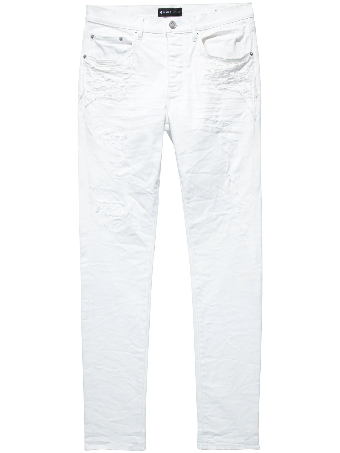 quilted-pockets low-rise jeans