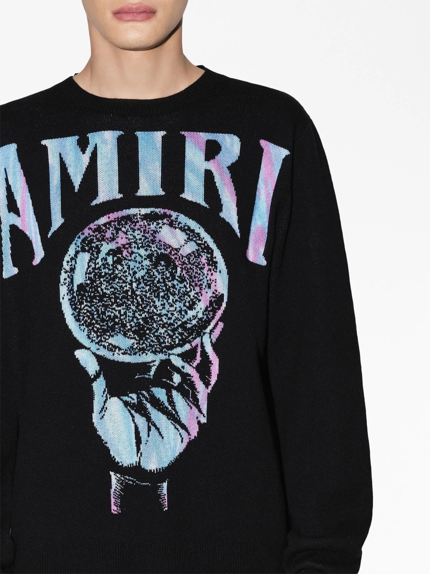 crystal ball print long-sleeve sweatshirt